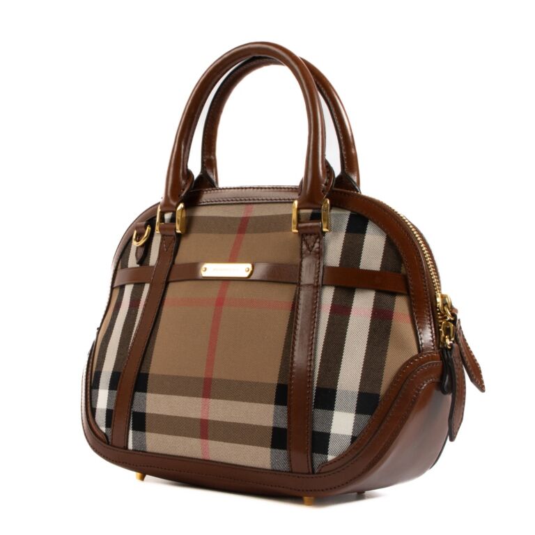 Burberry Check Orchard Bowling Bag Travel Bag