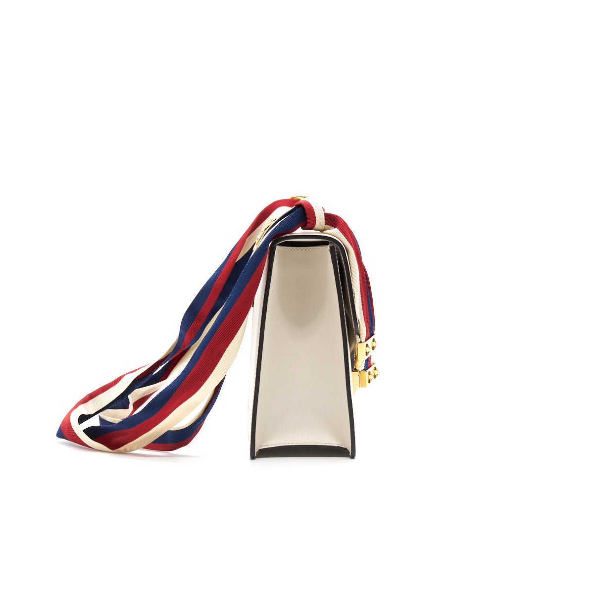 Gucci Sylvie Shoulder Bag Strap Missing Leather White
