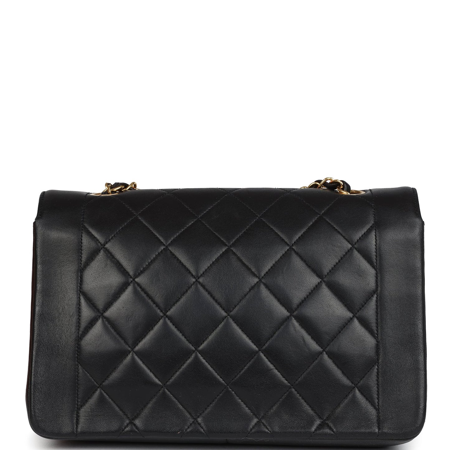 Chanel Medium Diana Flap Bag Black Lambskin Gold Hardware