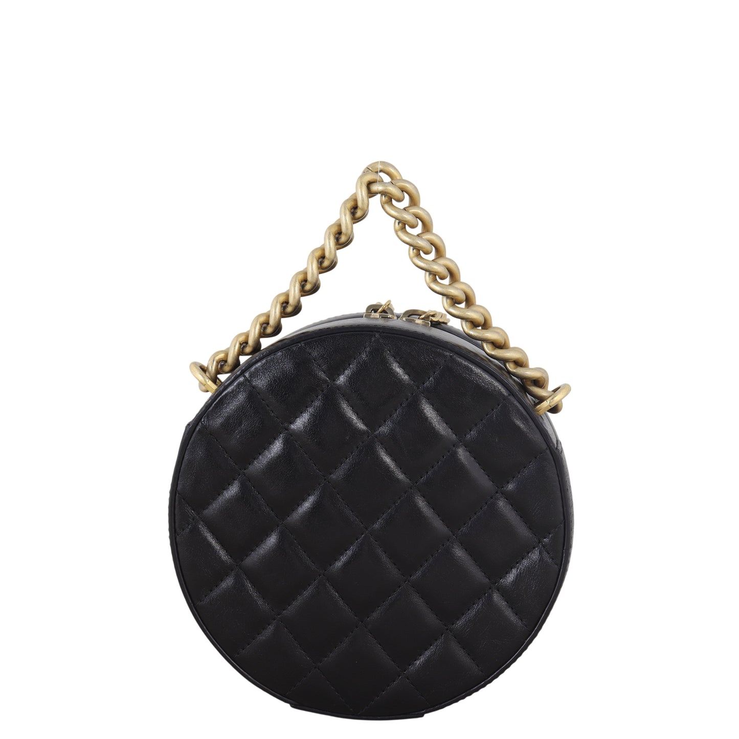 Chanel Round Clutch with Black Mini Crossbody Bag
