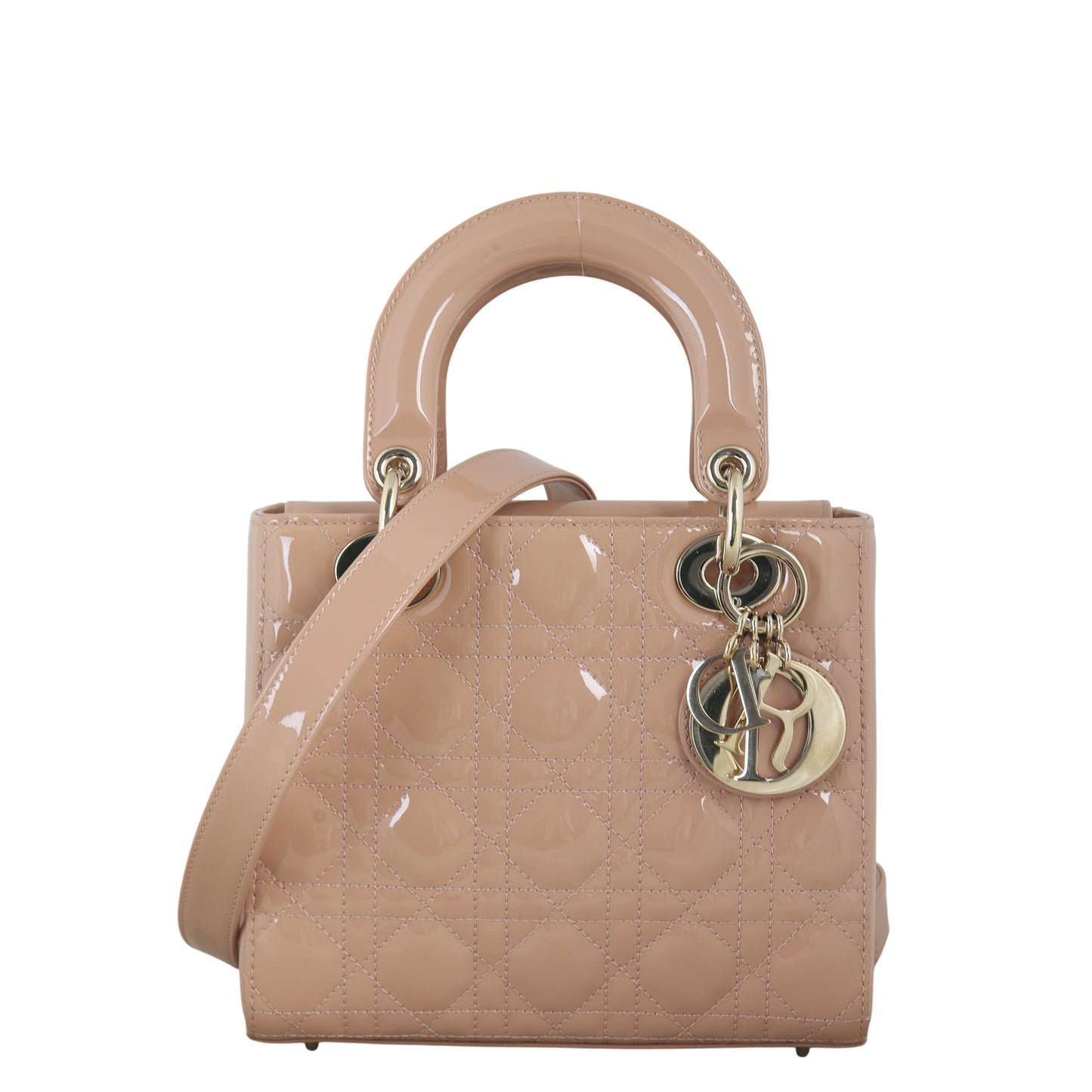 Dior Crossbody Bag Lady 2 Patent Pink Mini Shoulder Bag