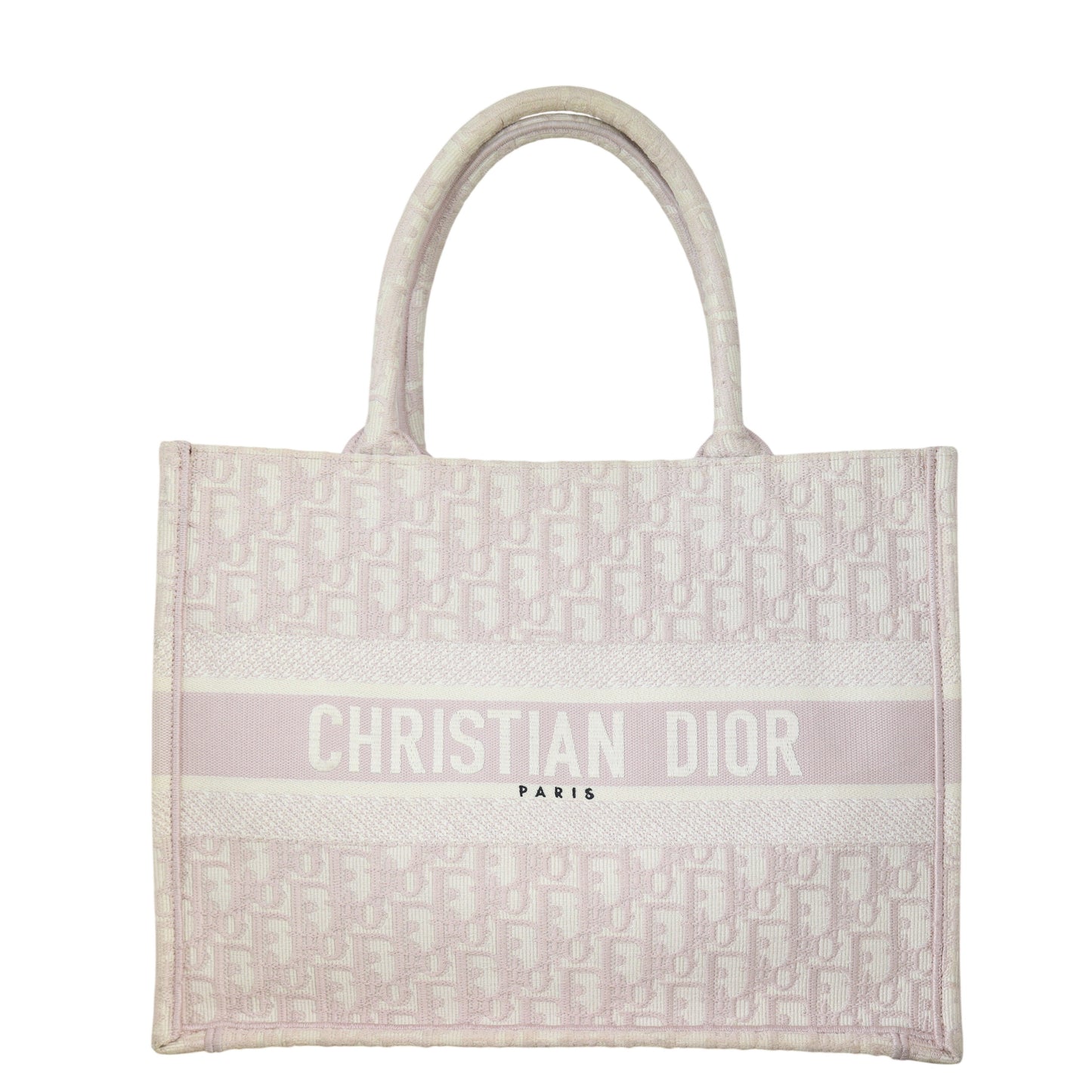 Dior Tote Bag Book Tote Oblique 6 Canvas Pink Medium Shoulder Bag