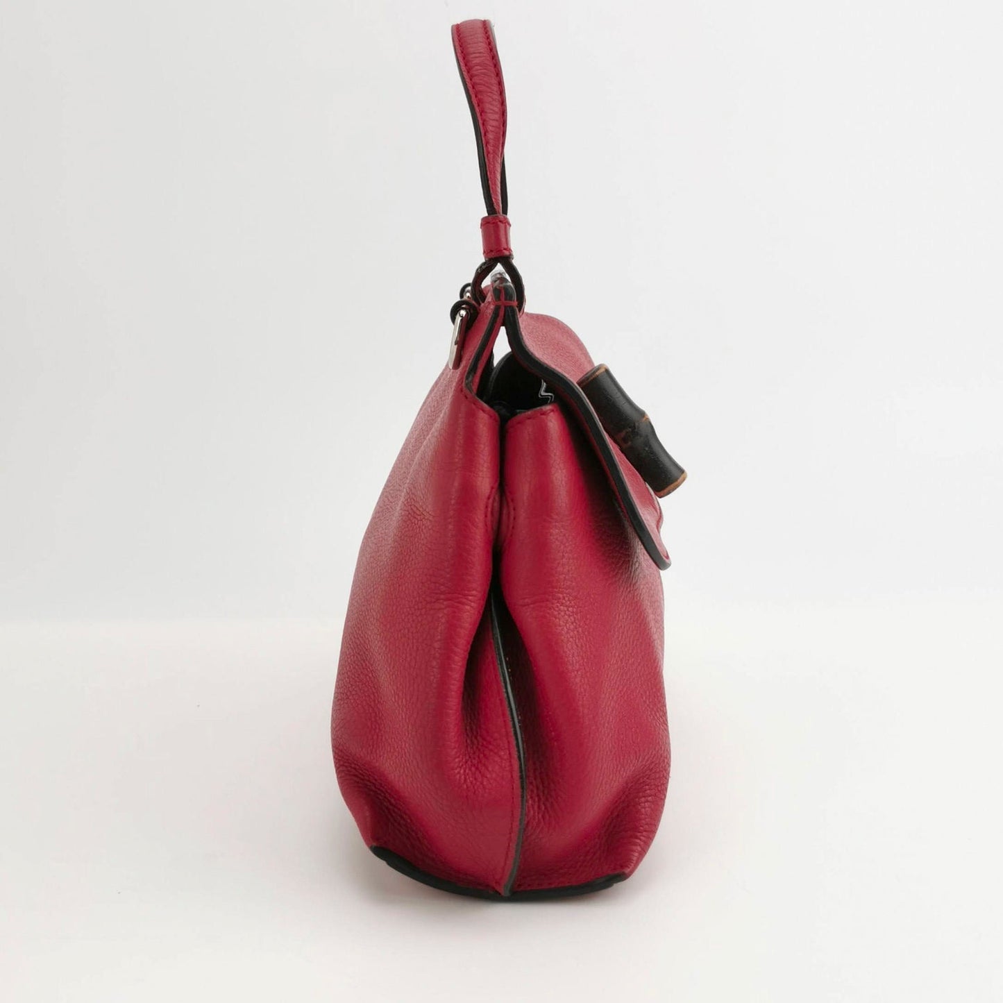 Gucci Bamboo Daily Leather Pink Small Top Handle Travel Bag