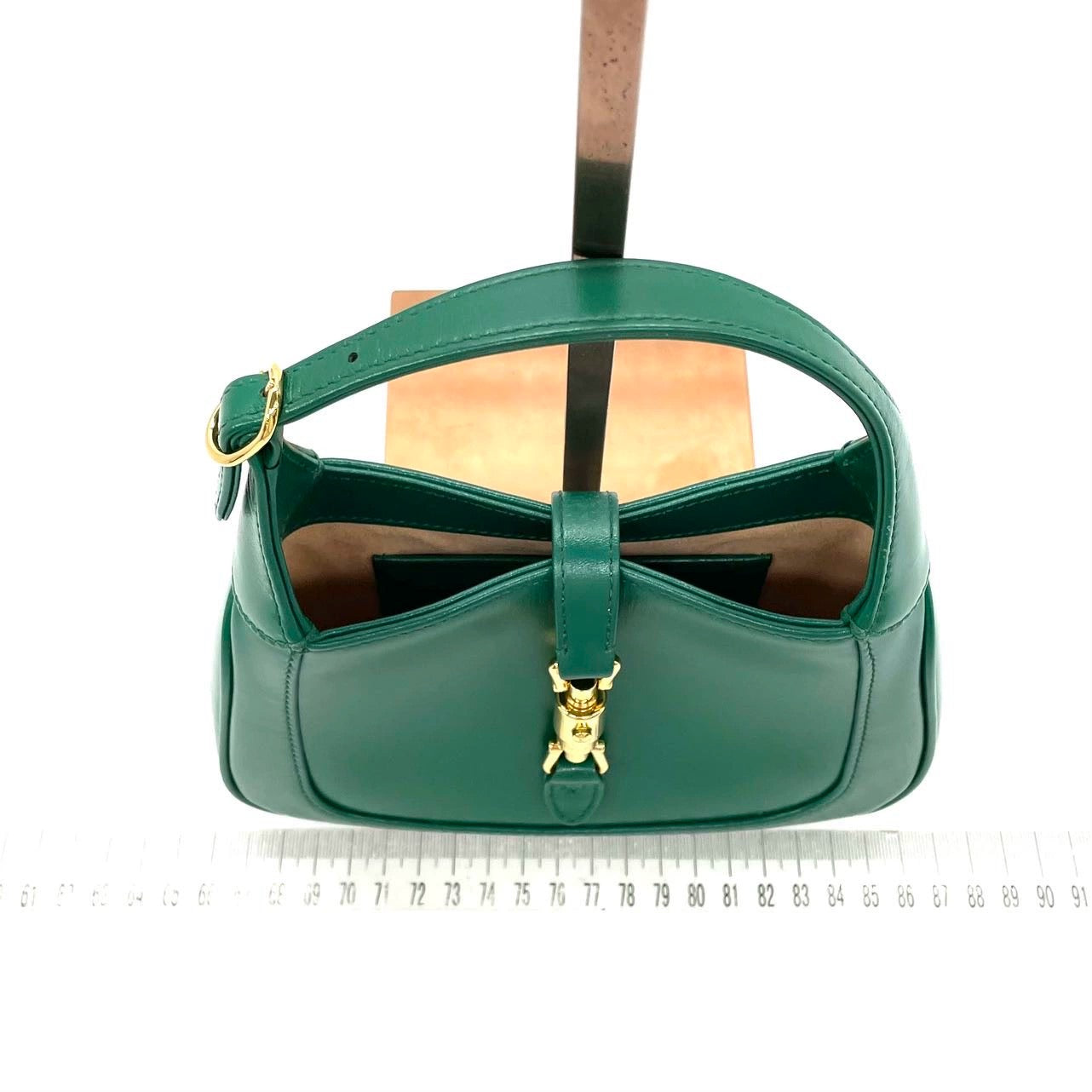Gucci Jackie Adjustable Strap Leather Green Mini Travel Bag Strap 3