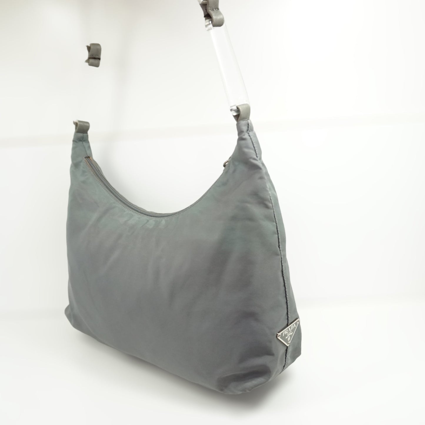 Prada Grå Luxury Handbag Travel Bag