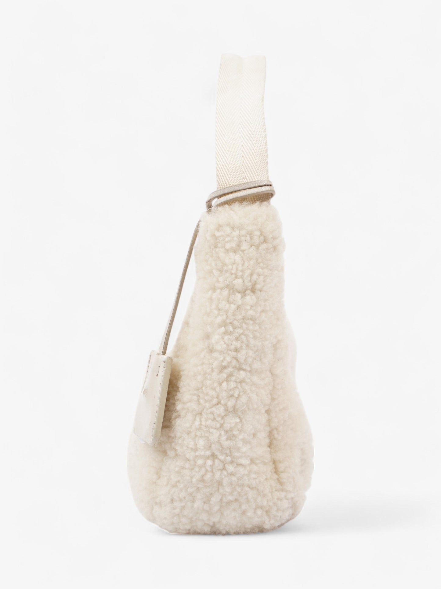 Prada Re Edition Wool Shoulder Bag White