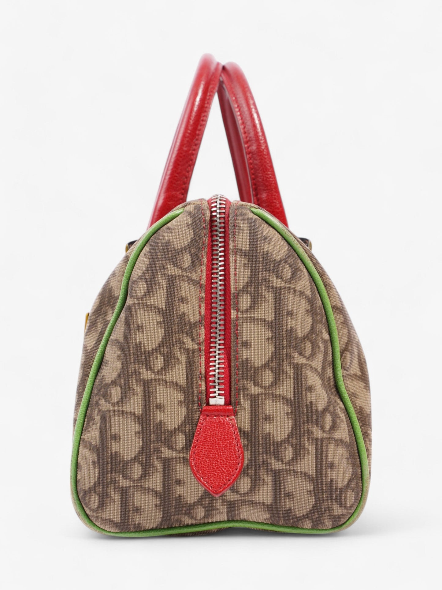Dior Christian Boston issimo Bag Coated Canvas Monogram Red Shoulder Bag