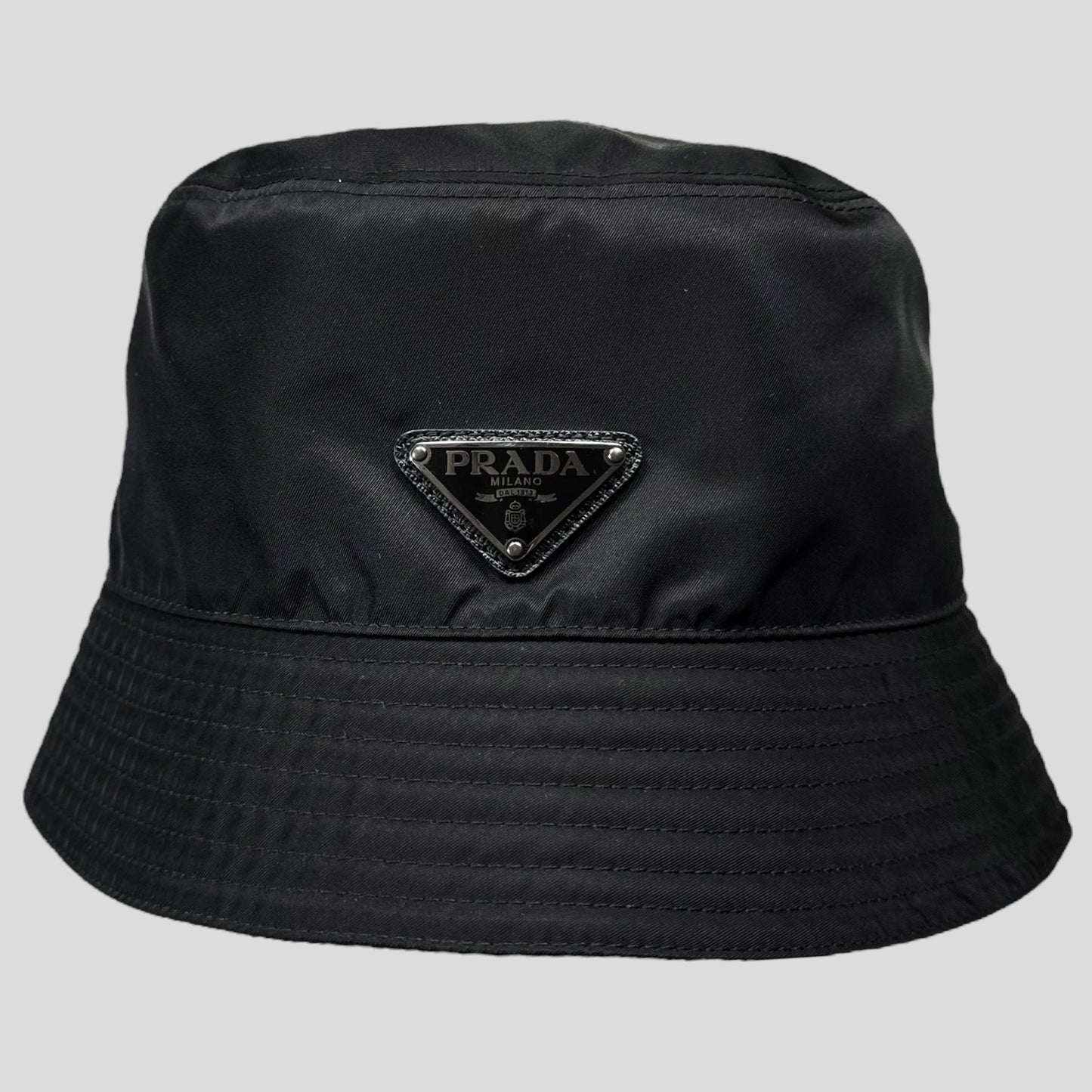 Prada Bag Milano Re- Double Hat - L Nylon Logo Bucket Bucket Bag