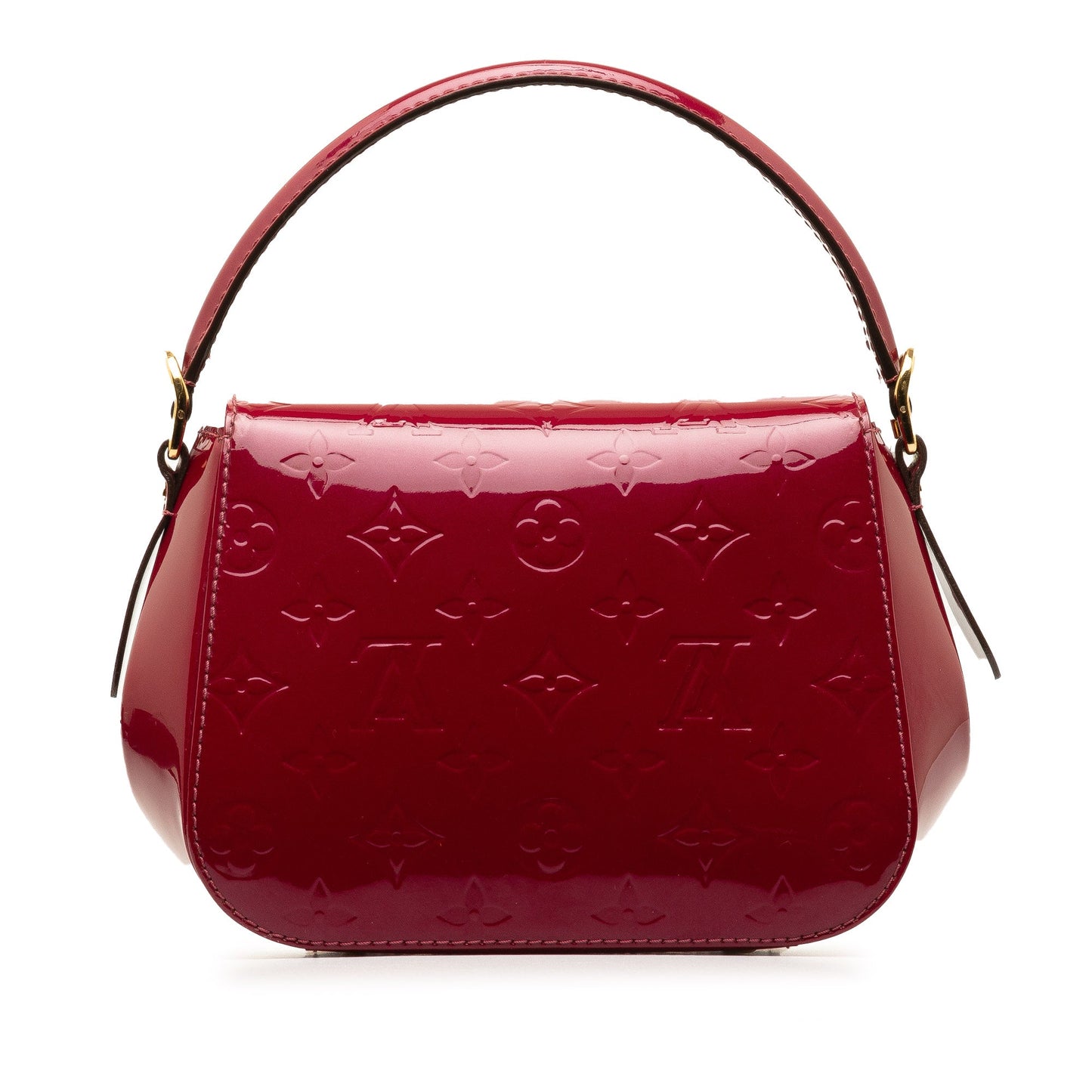 Red Louis Vuitton Monogram Vernis Pasadena Satchel
