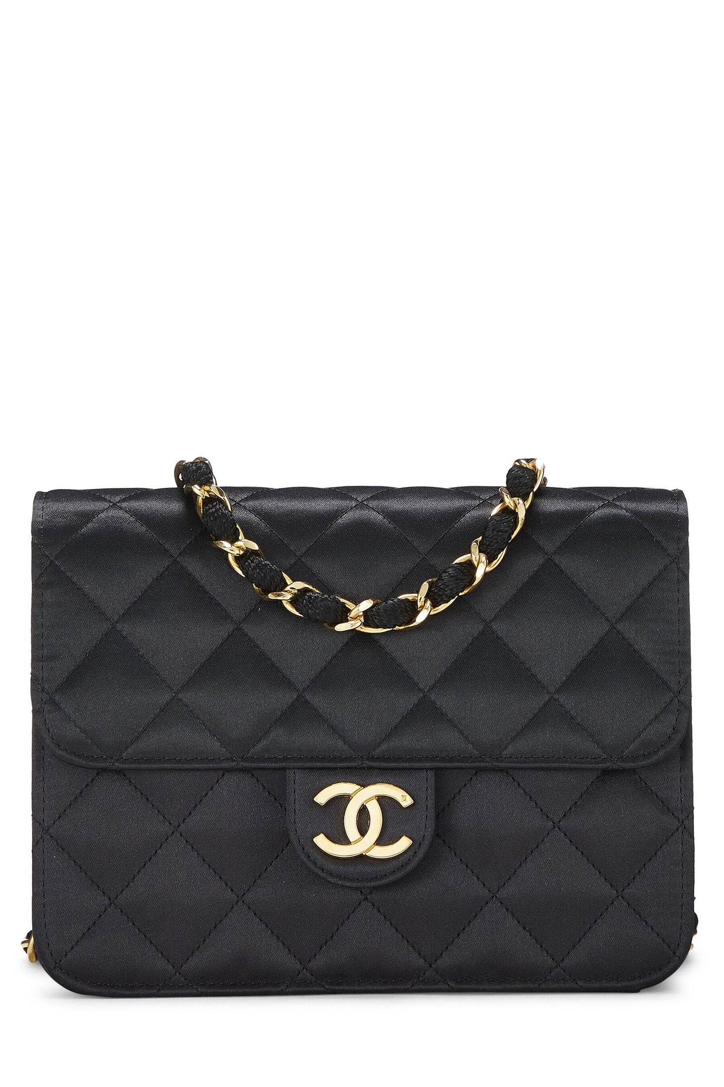 Chanel CLASSIC QUILTED SATIN FLAP Shoulder Bag
