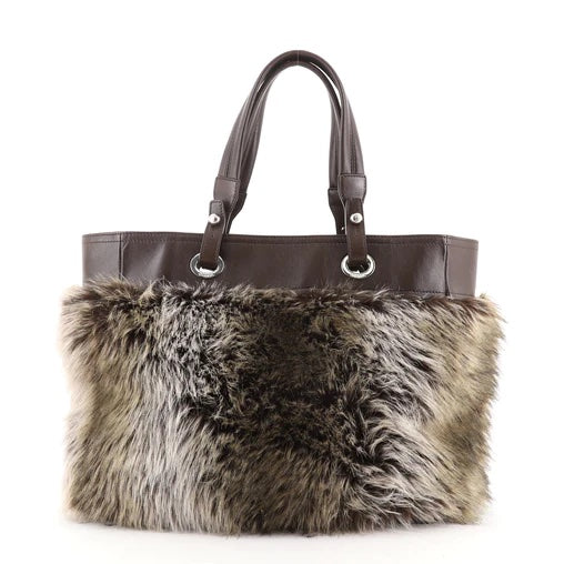 Chanel Biarritz Fur Large Tote Bag