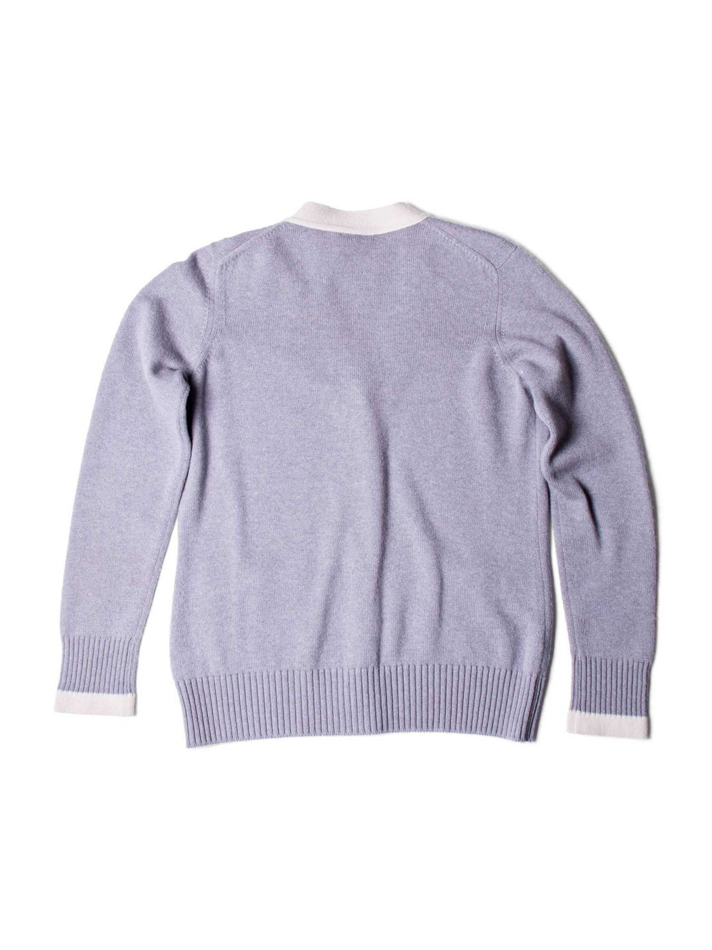 Chanel CC Logo Lion Head Cashmere Cardigan Grey