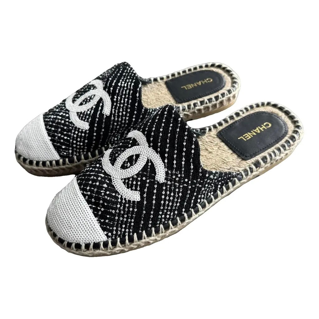 Chanel Cc Sequin Mule Espadrilles Bag