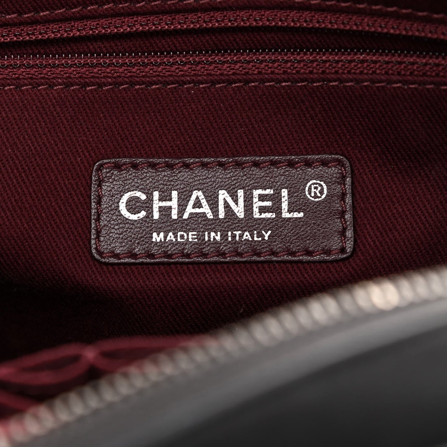 Chanel CC DIAMOND QUILTED CALFSKIN SHOPPER Leather Tote Bag