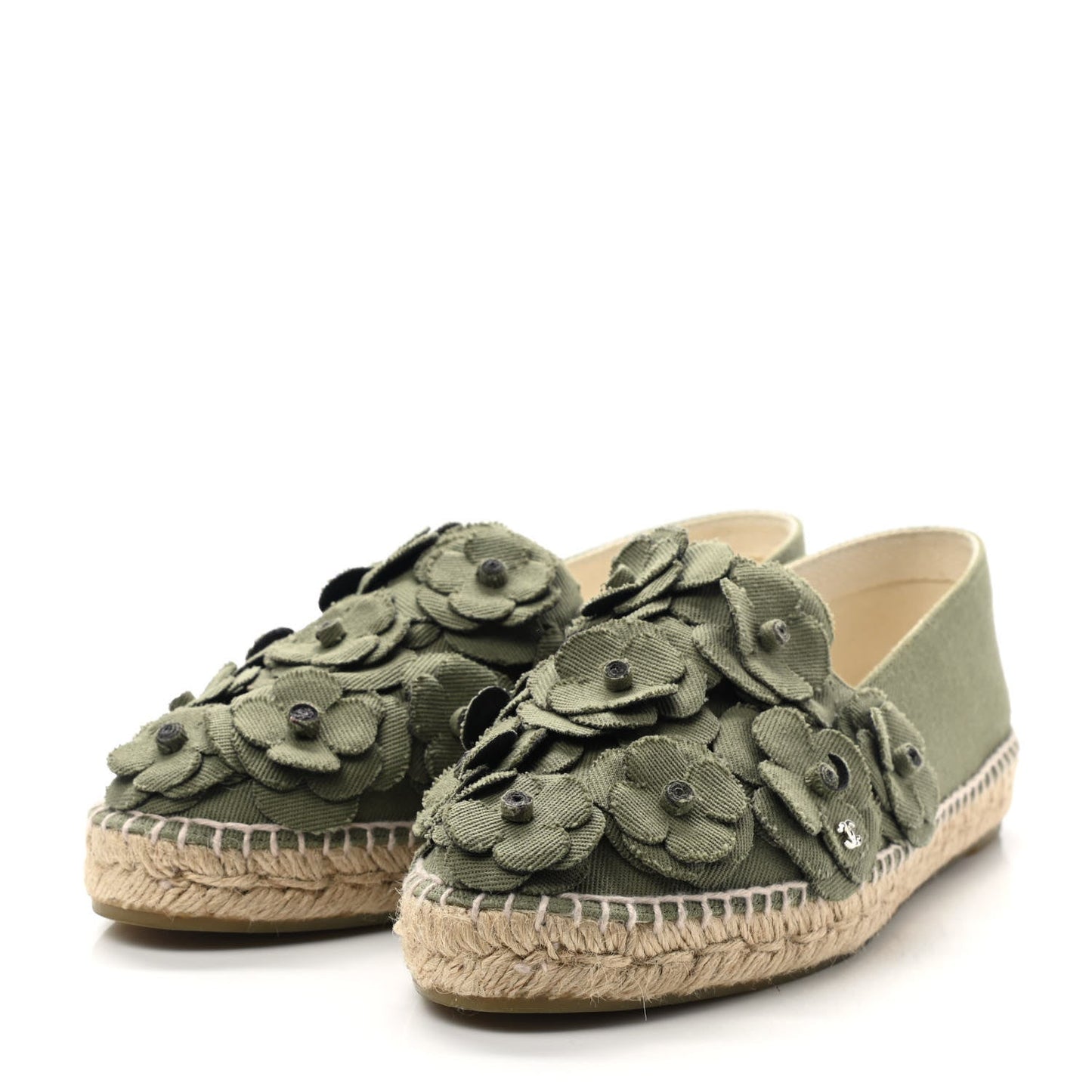 Chanelcc Camellia Canvas Espadrilles Women Shoes