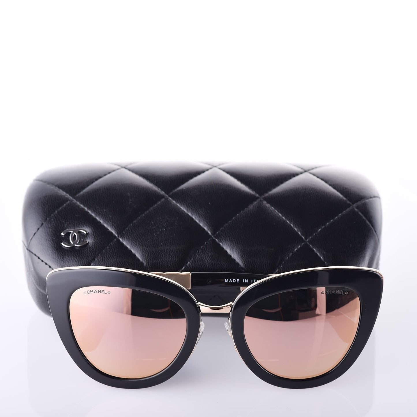 Chanel Cc Cat Eye Quilted Sunglasses Bag