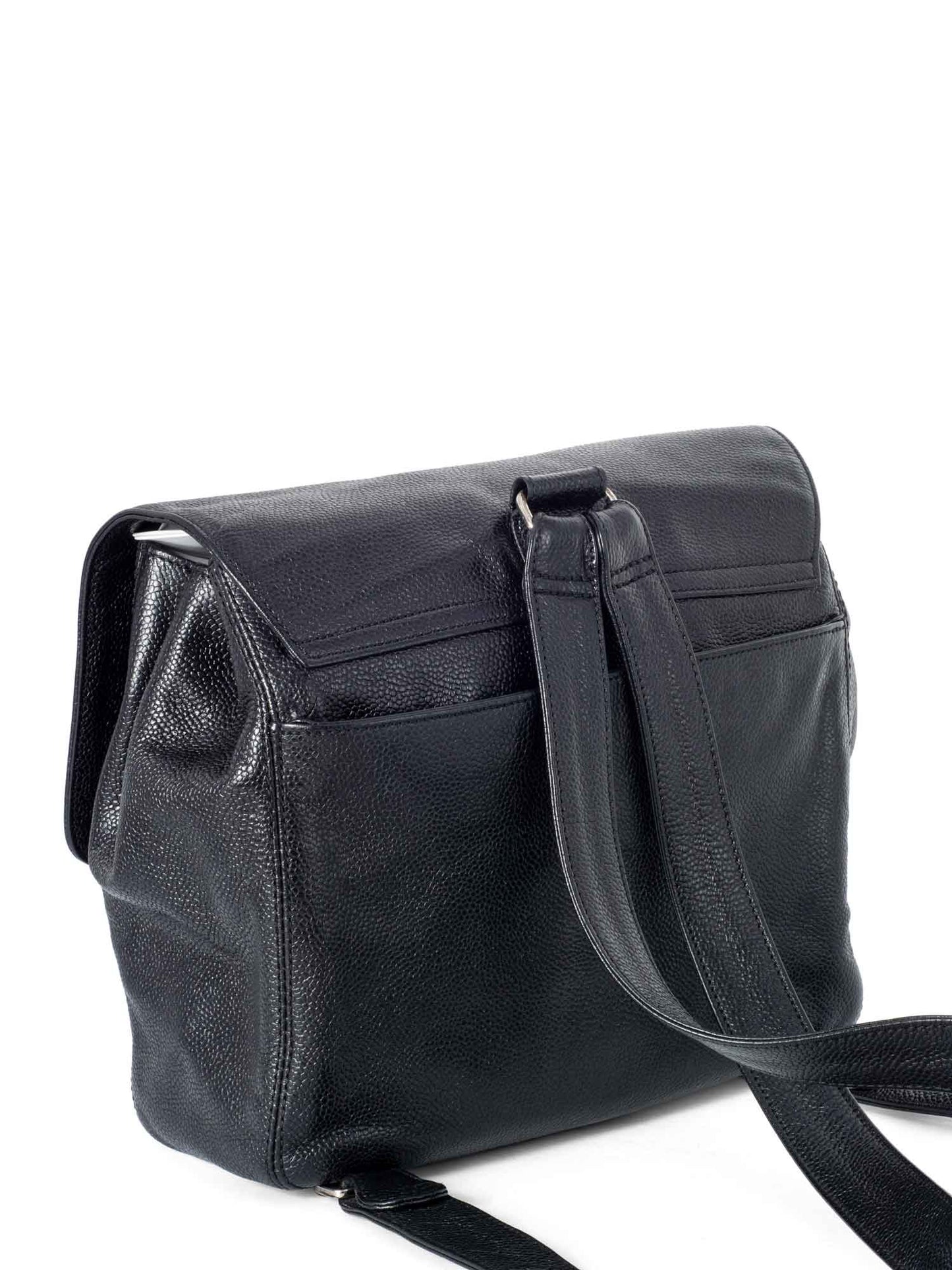 Chanel Caviar CC Logo Backpack Black