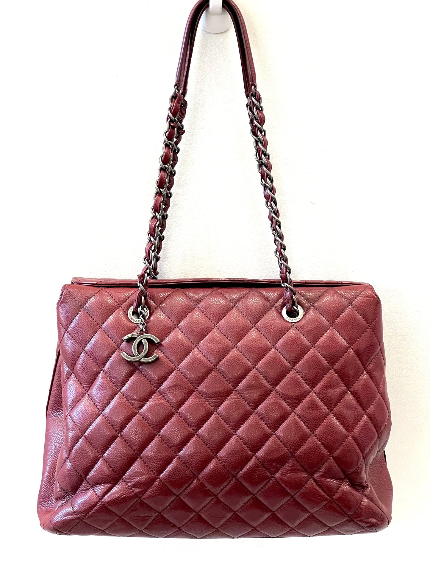 Chanel CAVIAR QUILTED CITY SHOPPER -HS Leather Tote Bag