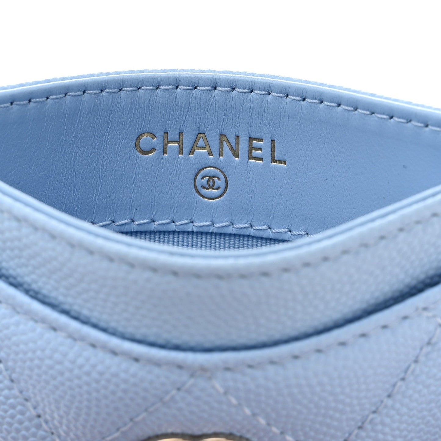 Chanel CC CAVIAR QUILTED CARD HOLDER Wallet Case