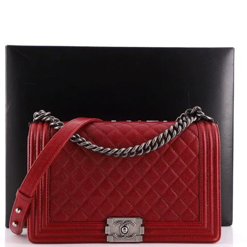 Chanel CAVIAR QUILTED NEW BOY FLAP Shoulder Bag