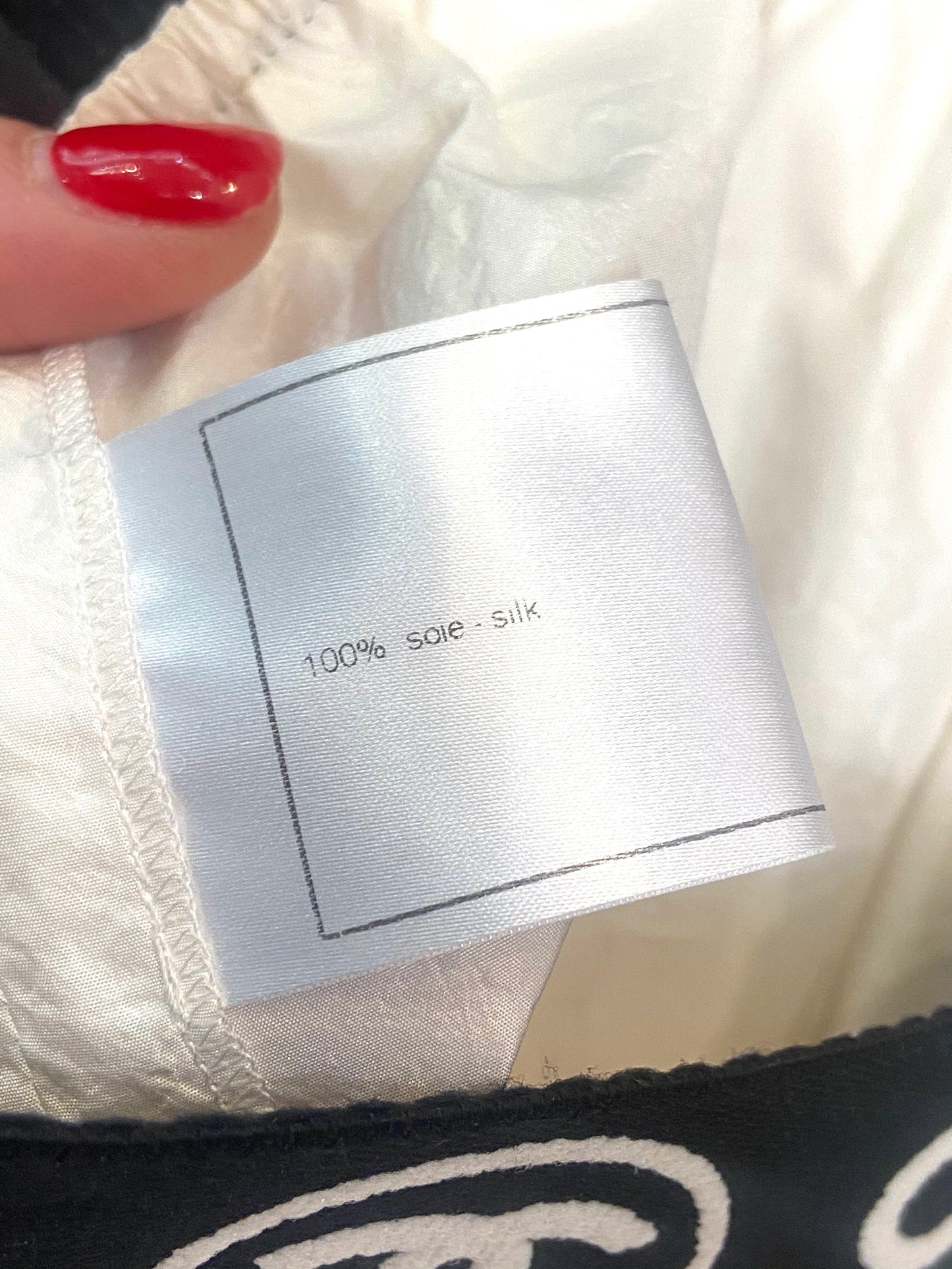 Chanel Logo Waist Silk Skirt Handbag