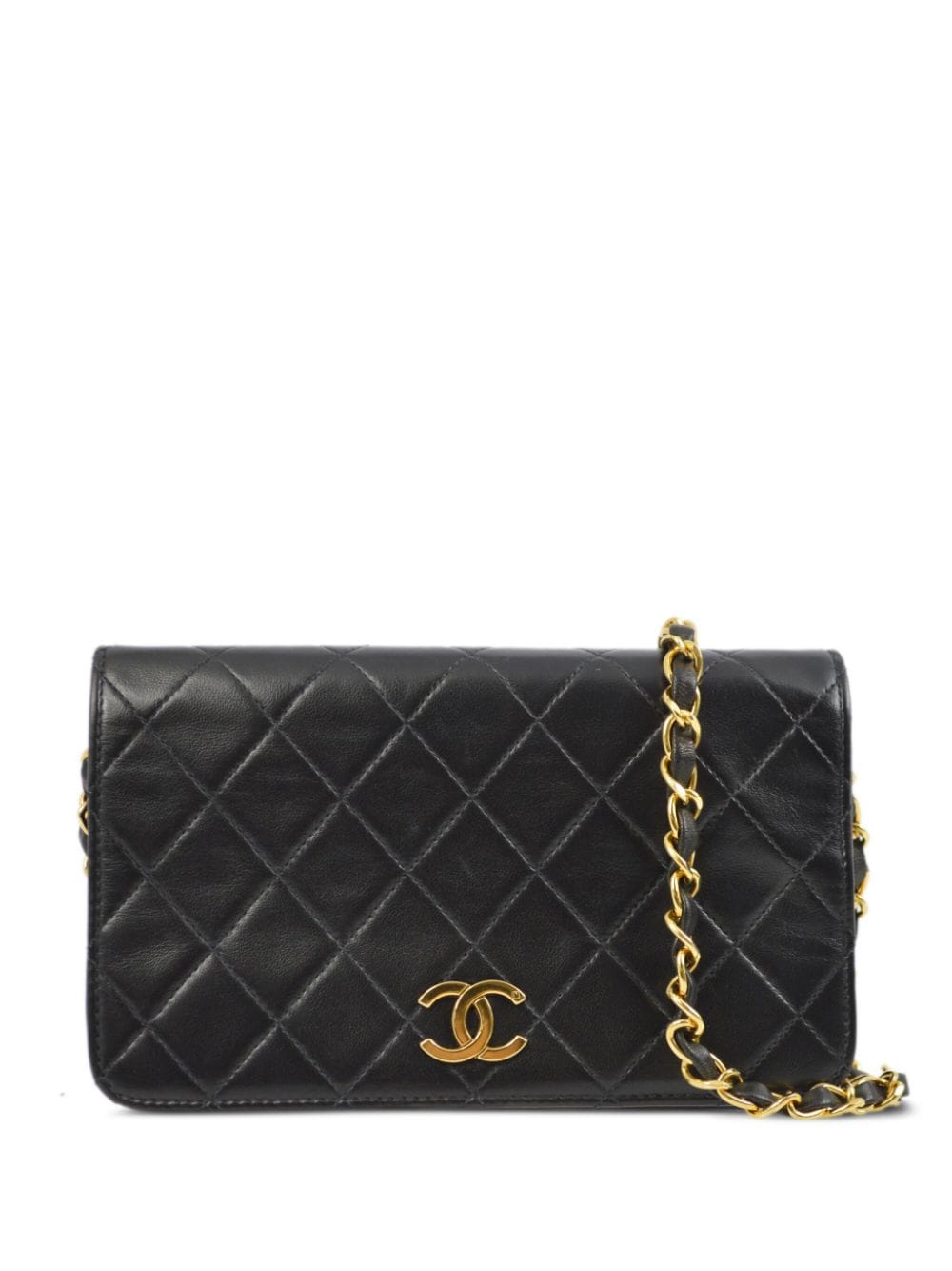 Chanel QUILTED LAMBSKIN FULL FLAP Leather Shoulder Bag