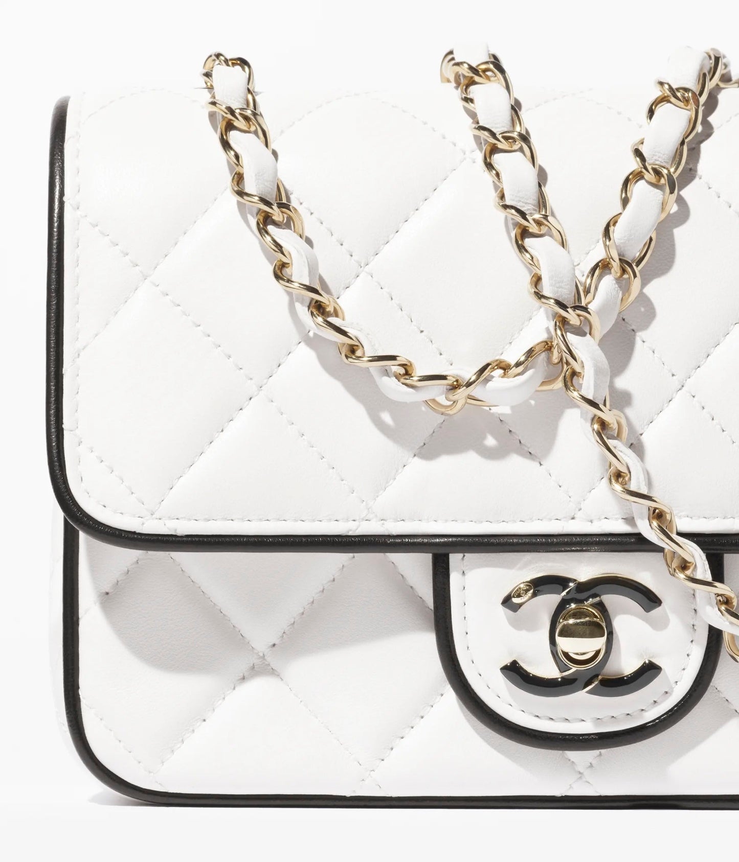 Chanel QUILTED LAMBSKIN GRAPHIC FRAME FLAP Shoulder Bag