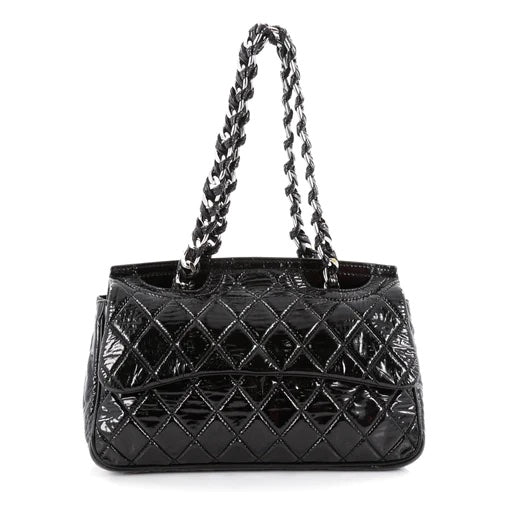 Chanel QUILTED PATENT DAY GLOW Leather Shoulder Bag
