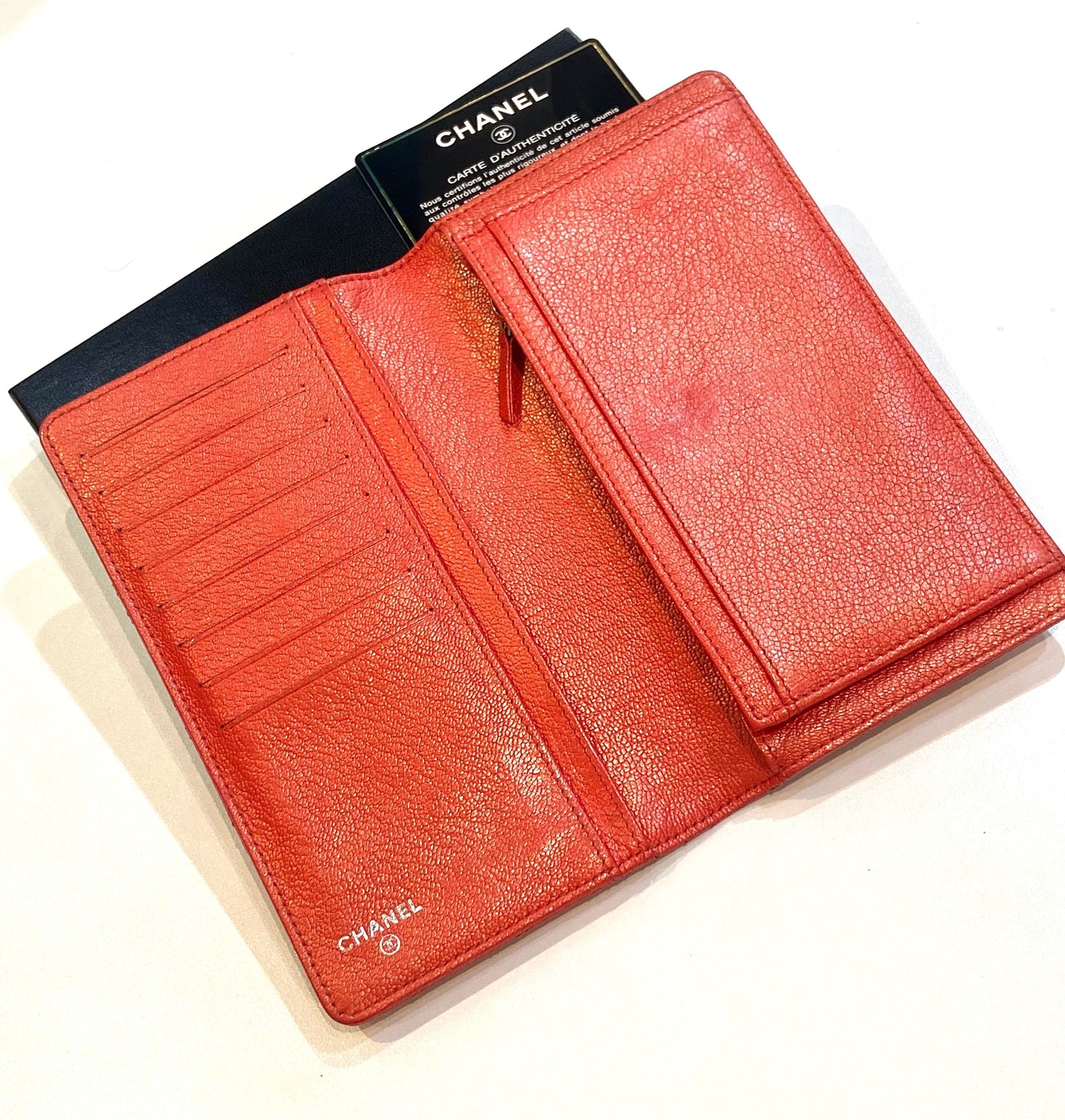 Chanel Wild Stitch Learher Bi Fold Wallet