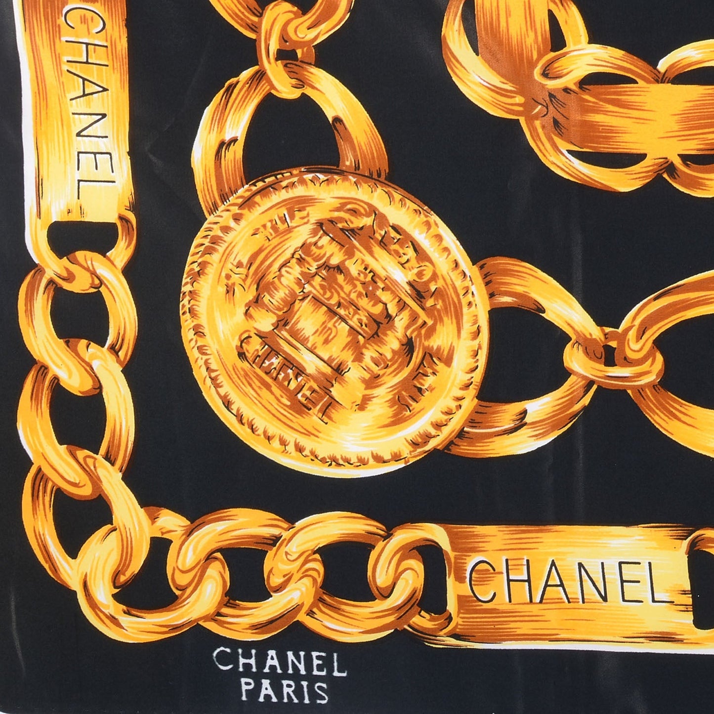Chanel PARIS 31 RUE CAMBON CC SILK Scarf Scarf 1