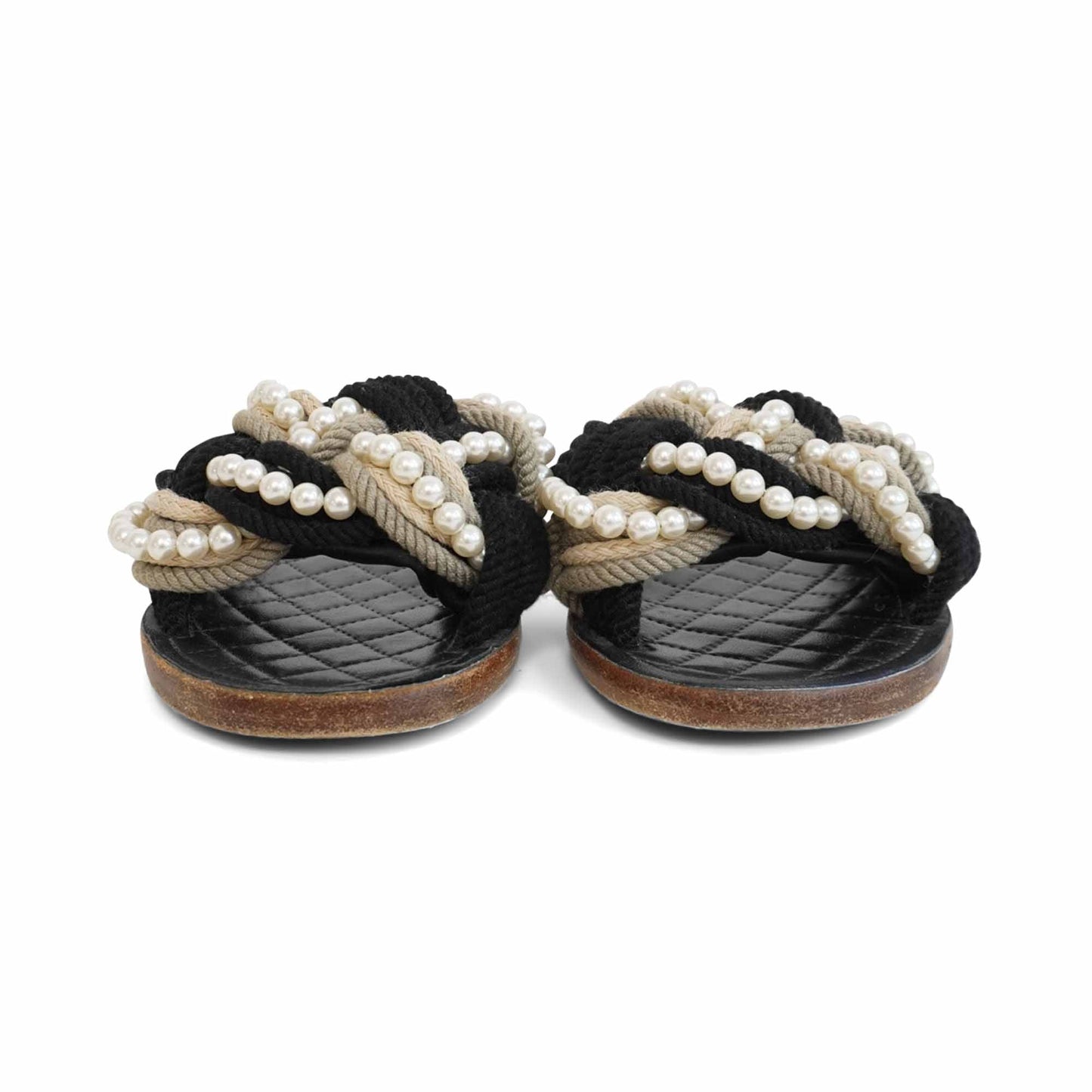 Chanel 'cuba Rope Pearl' Sandals Women's