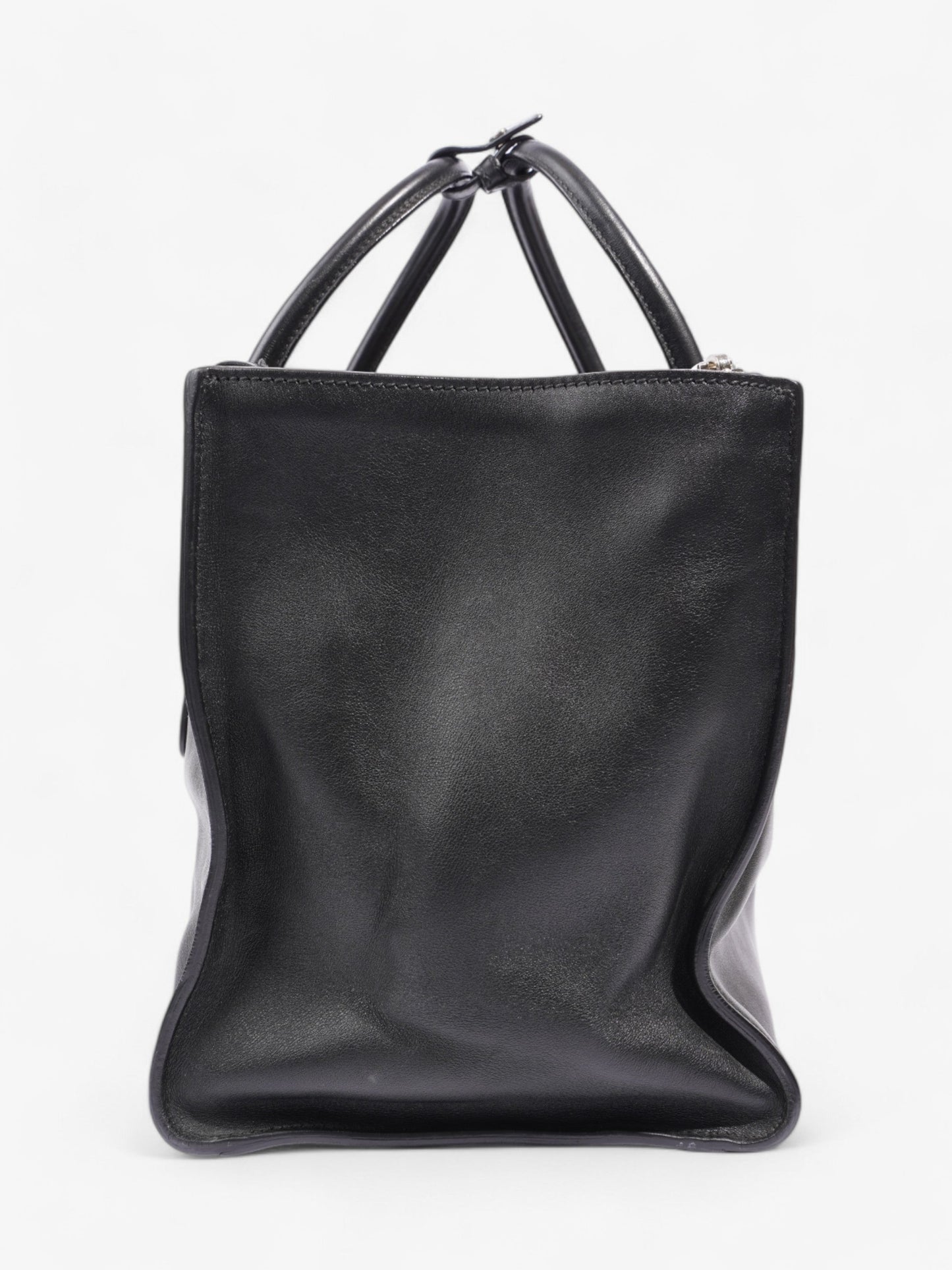Prada Twin Pocket Tote Leather Black Medium Shoulder Bag