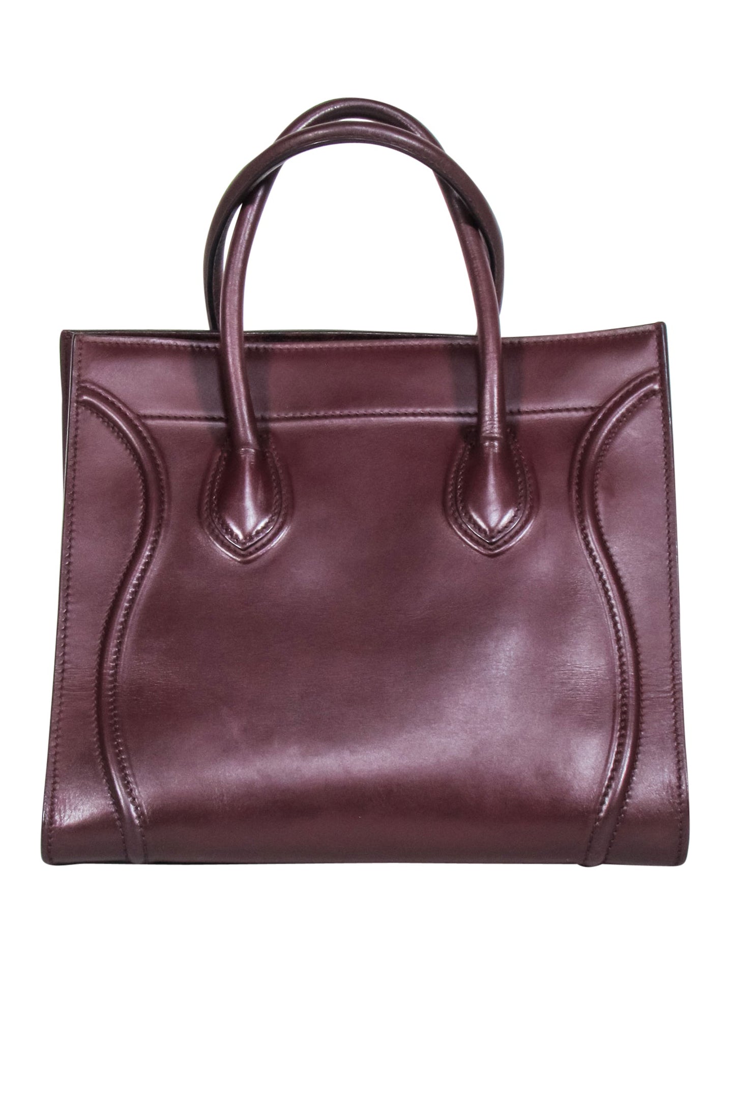 Luxury Maroon Phantom Luggage Tote Handbag Leather Tote Bag