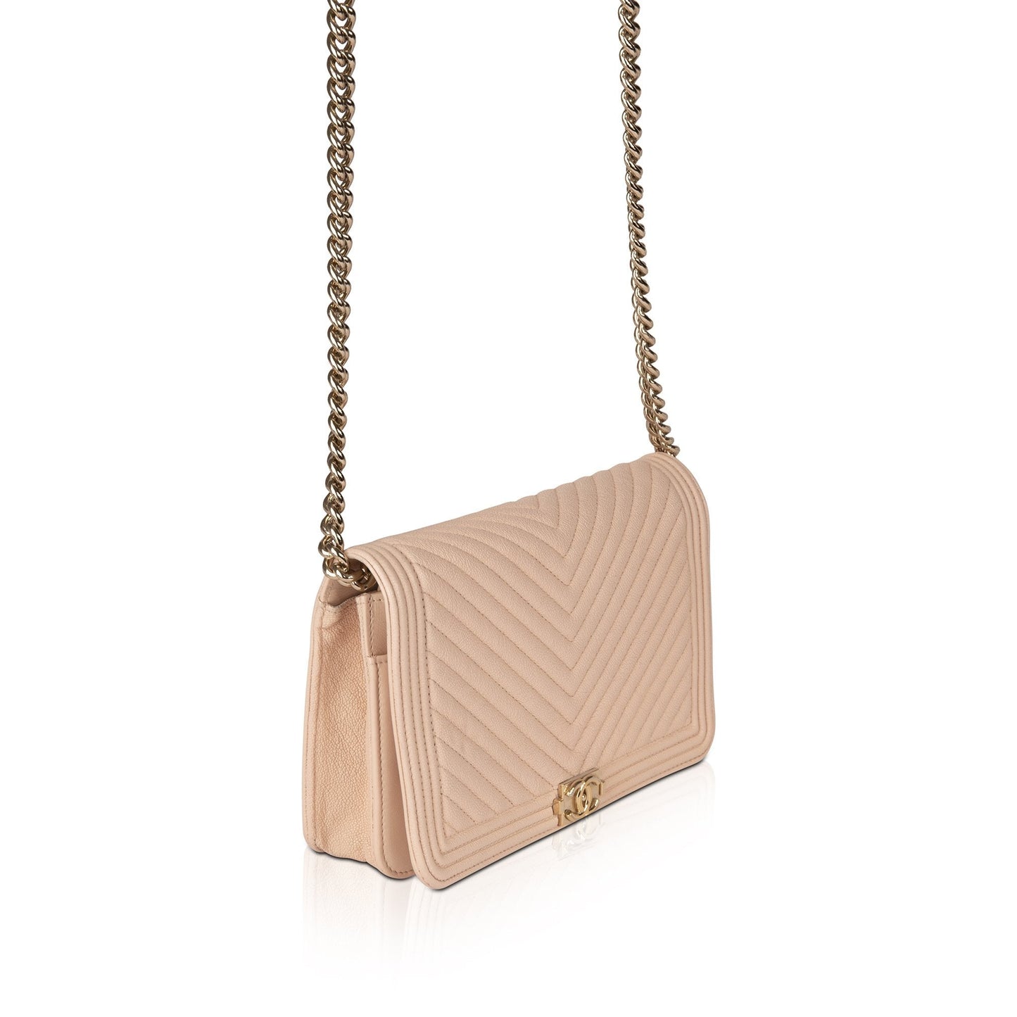 Chanel Chevron Boy on Wallet Case