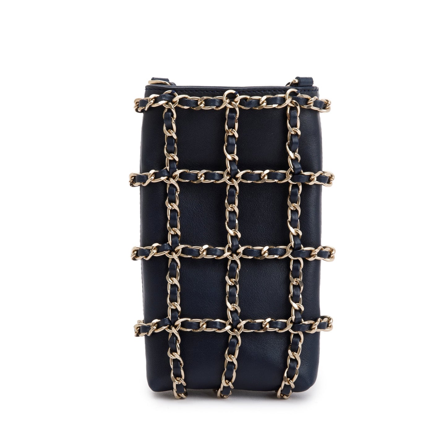 Chanel Navy Tech Me Out Leather Travel Bag