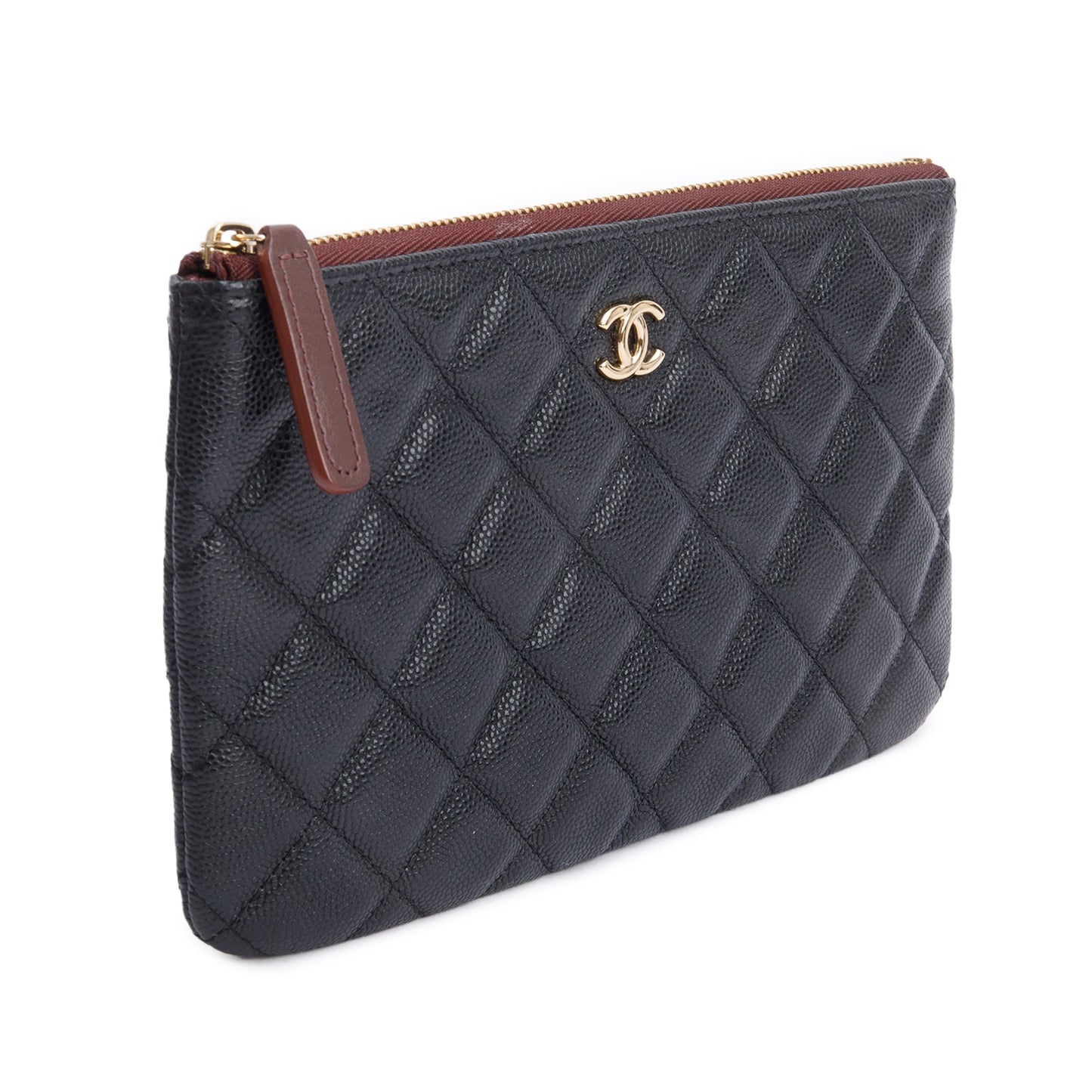 Chanel Quilted Caviar Classic Zipped Leather Black Travel Bag
