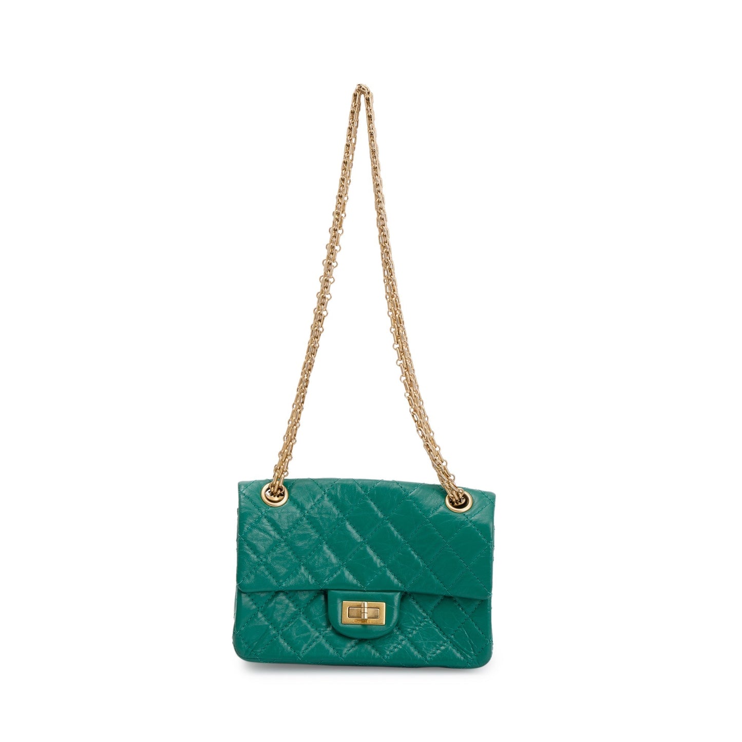 Chanel Aged 2.55 Reissue Flap Leather Calfskin Green Travel Bag