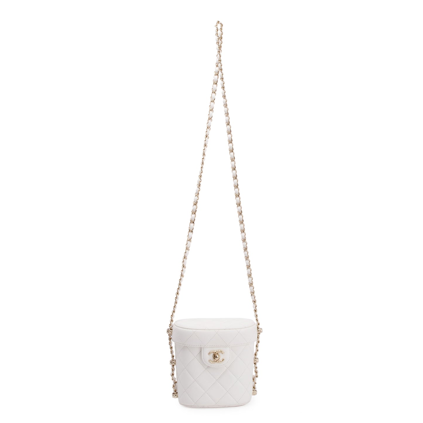 Chanel Vanity Leather Lambskin Travel Bag