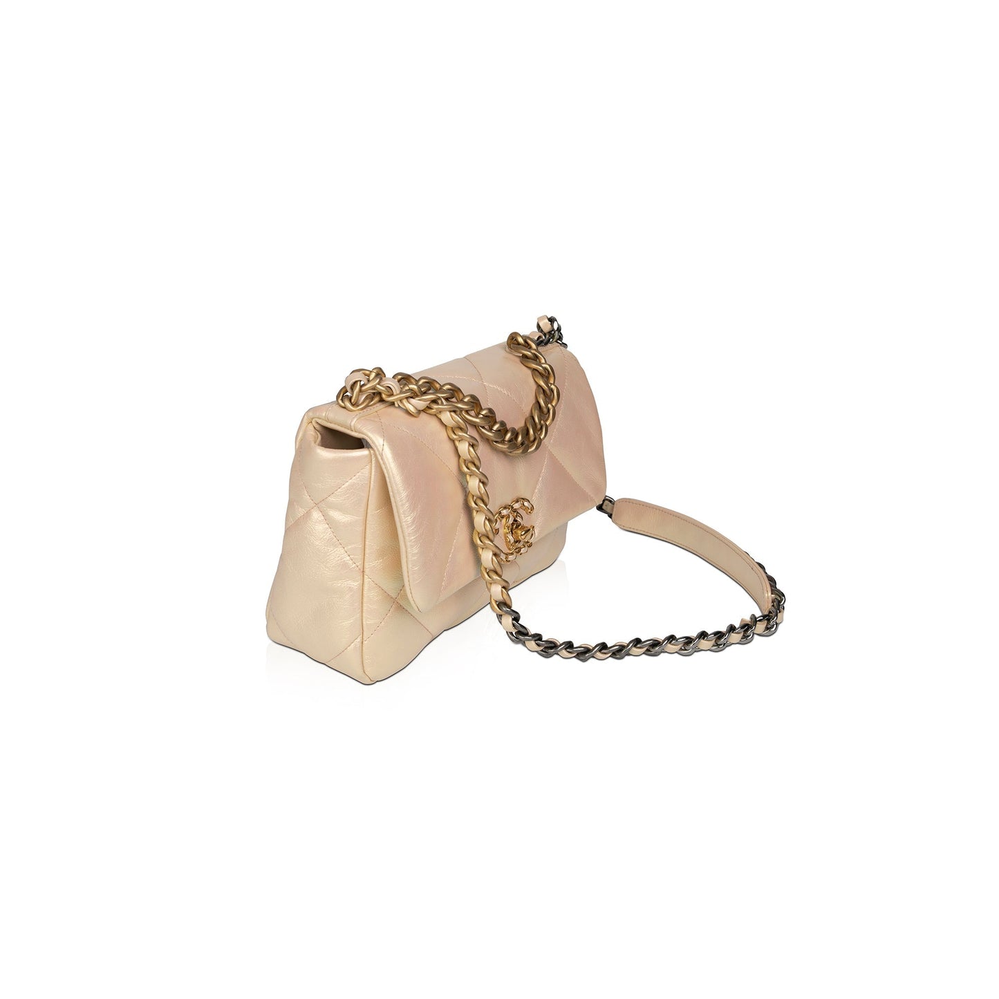 Chanel Rose Iridescent 19 Flap Travel Bag