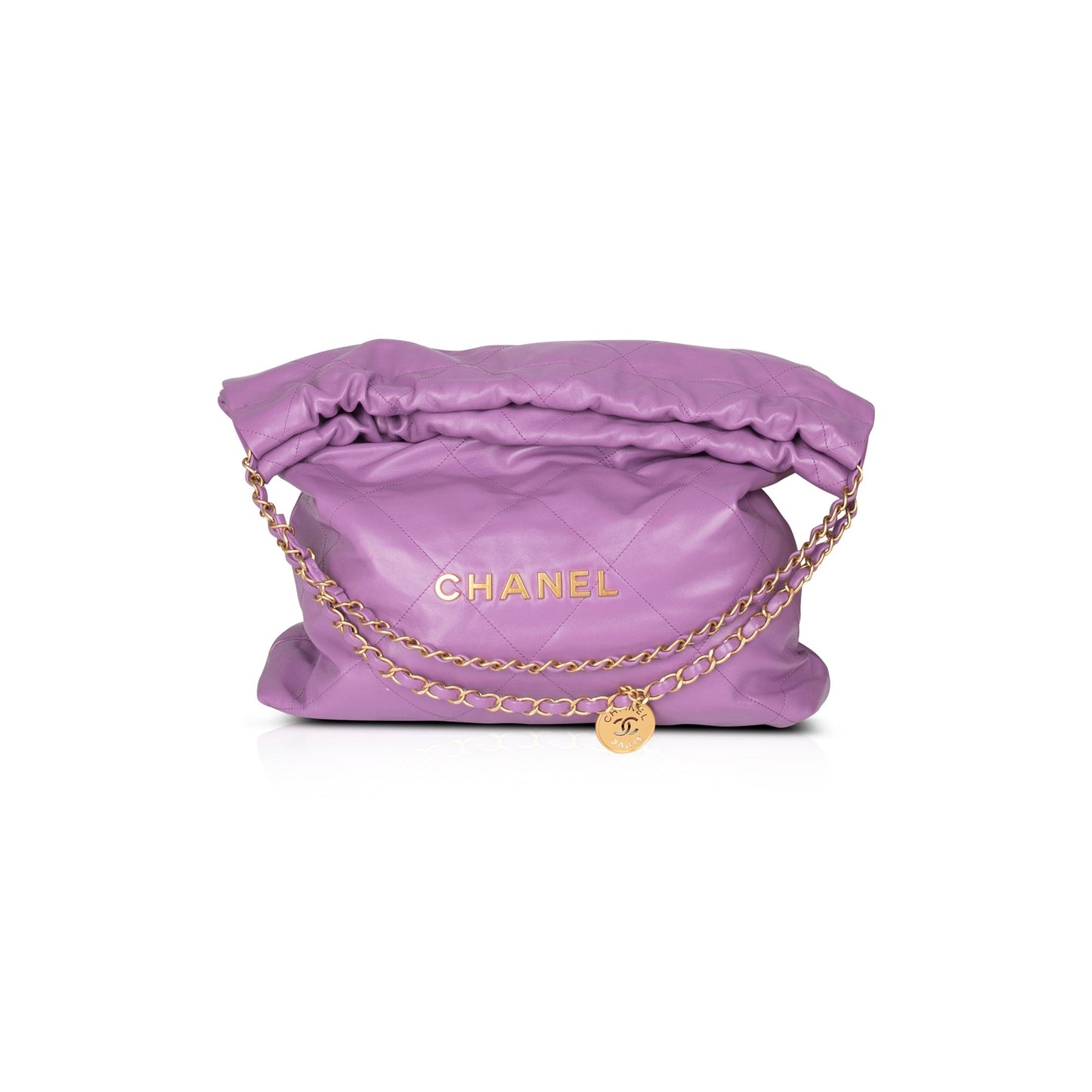 Chanel Shiny 22 Hobo Calfskin Travel Bag