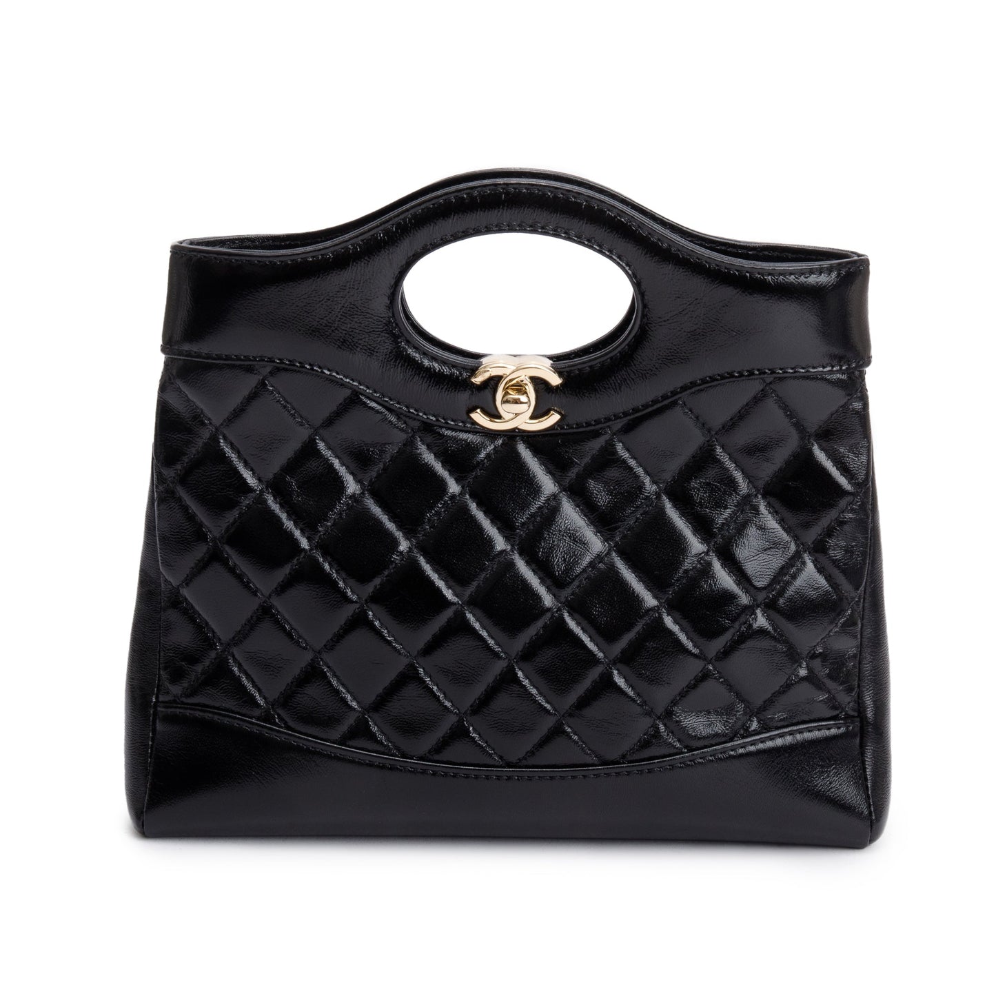 Chanel 31 Shopping Leather Calfskin Black Travel Bag Shopping Tote