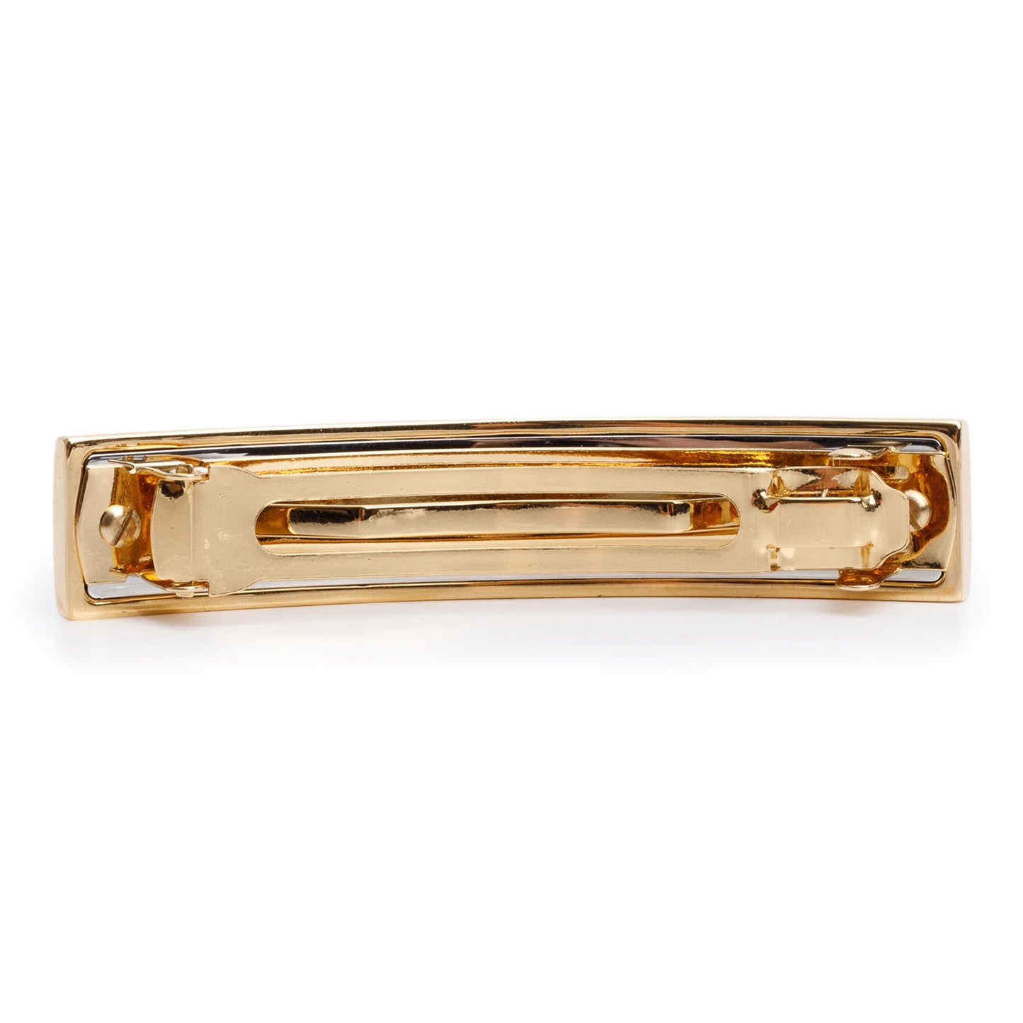 Chanel Plated Enamel Logo Hair Clip Gold Travel Bag