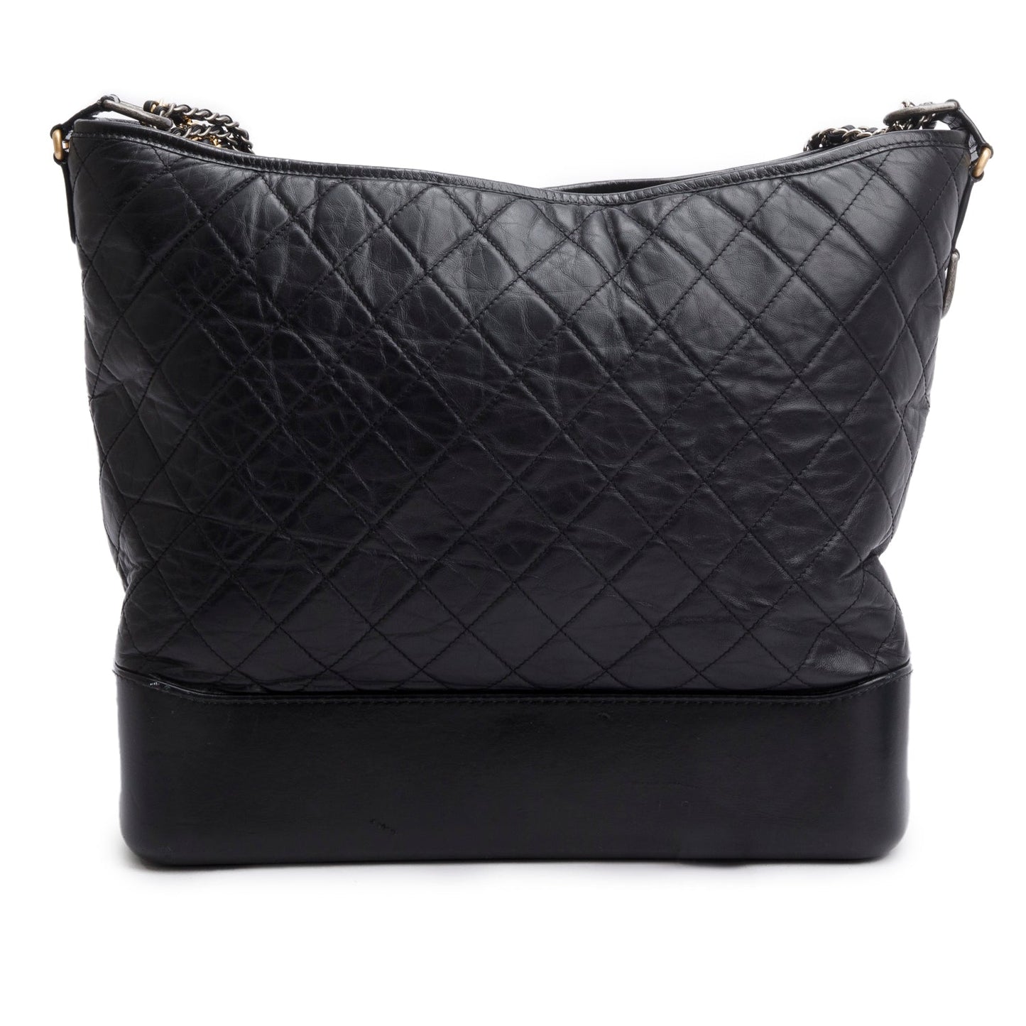 Chanel Aged Quilted Gabrielle Hobo Calfskin Travel Bag