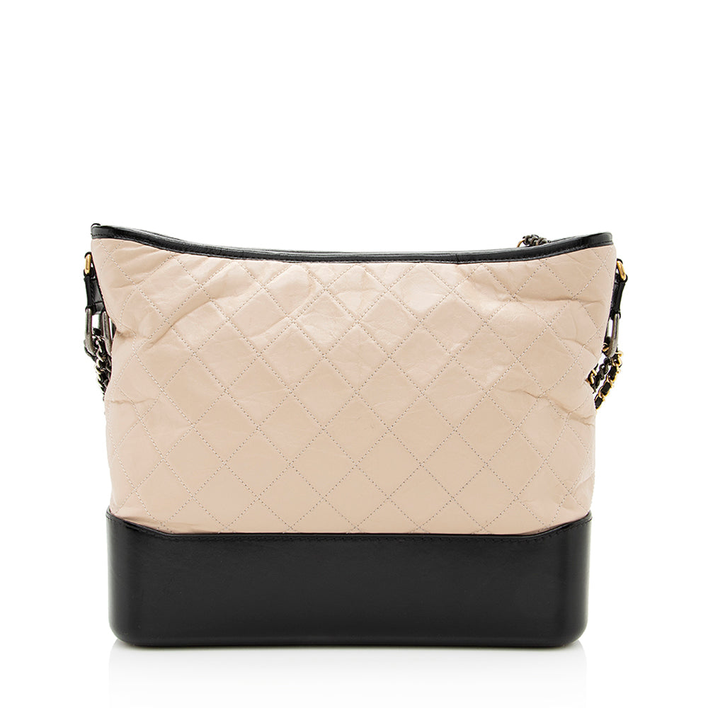 Chanel Aged Calfskin Gabrielle Hobo SHF Shoulder Bag