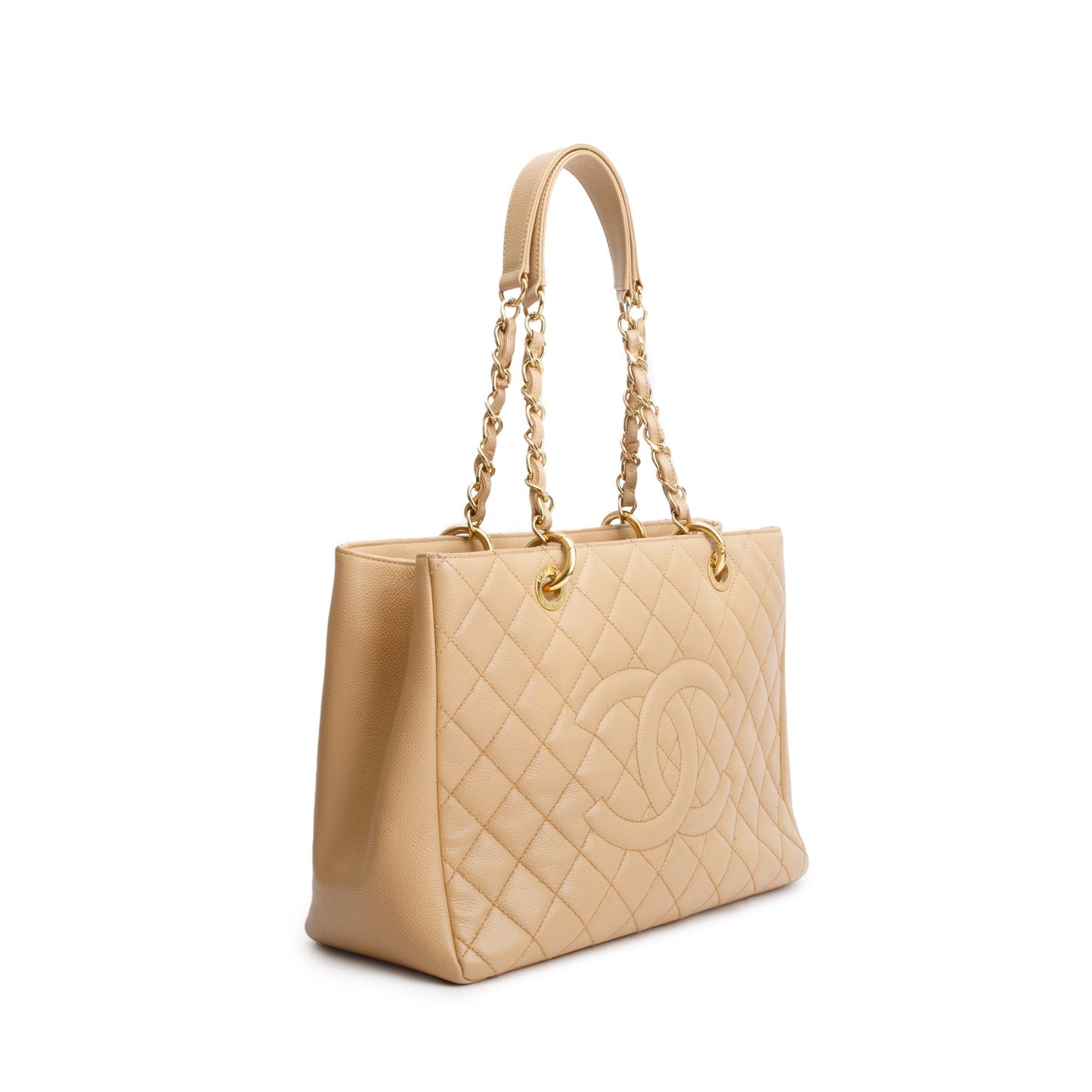 Chanel Caviar Grand Shopping GST Leather Beige Travel Bag 5