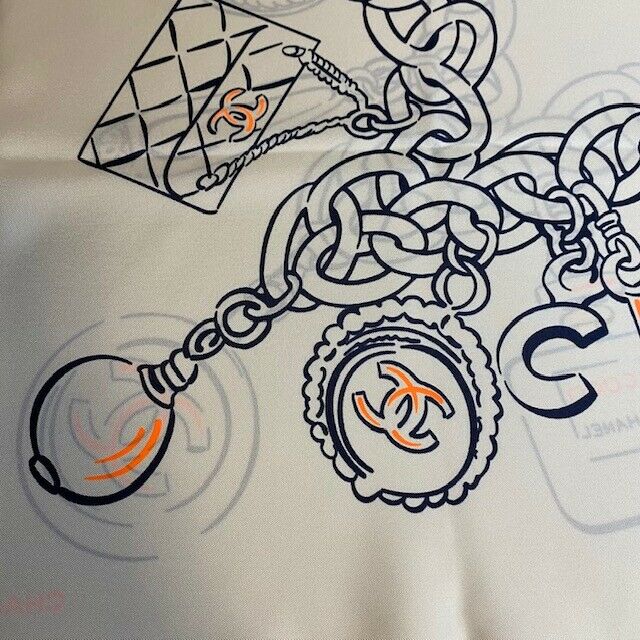 Chanel Logo Print Silk Scarf Handbag
