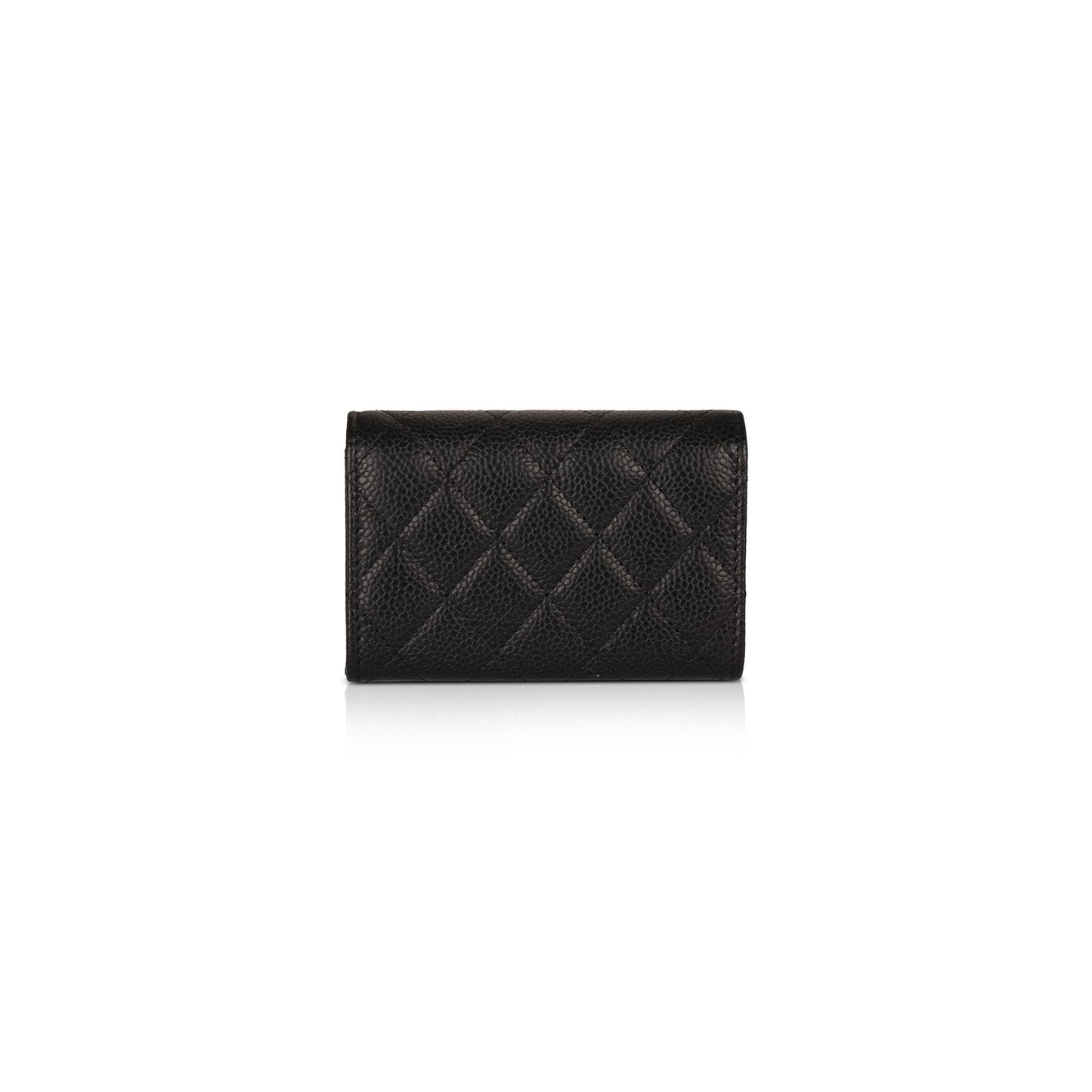 Chanel Caviar Classic Card Holder Black Wallet Case