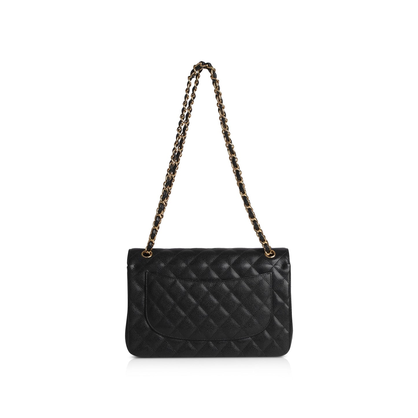 Chanel Caviar Classic Jumbo Double Flap Black Travel Bag 5