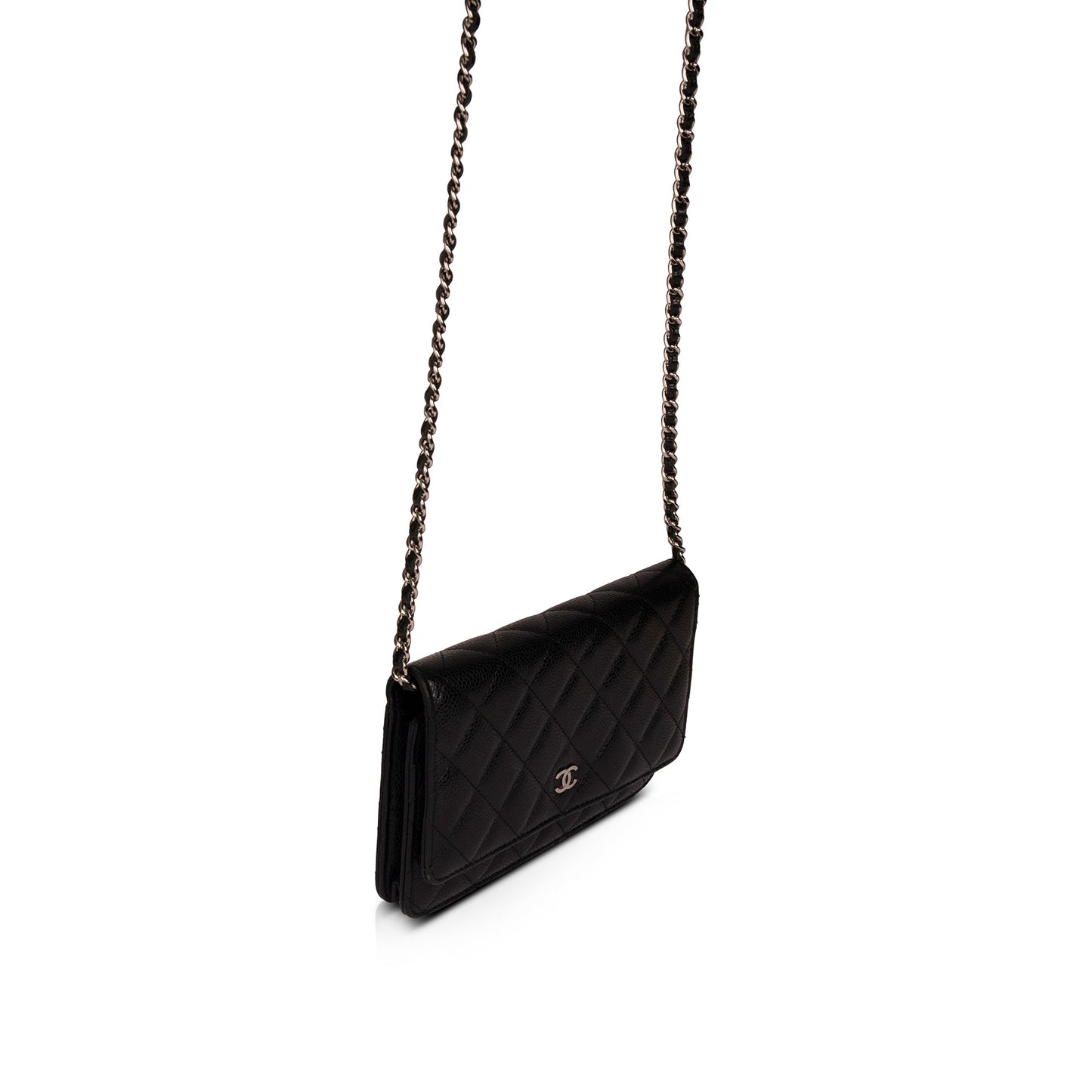Chanel Caviar Classic on Black Wallet Case