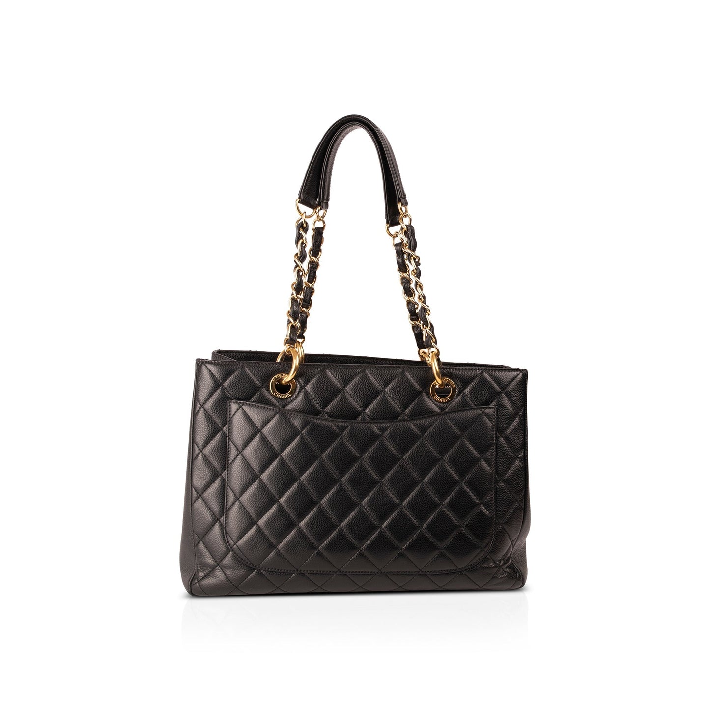 Chanel Caviar Grand Shopping GST Leather Black Travel Bag Tote Gst